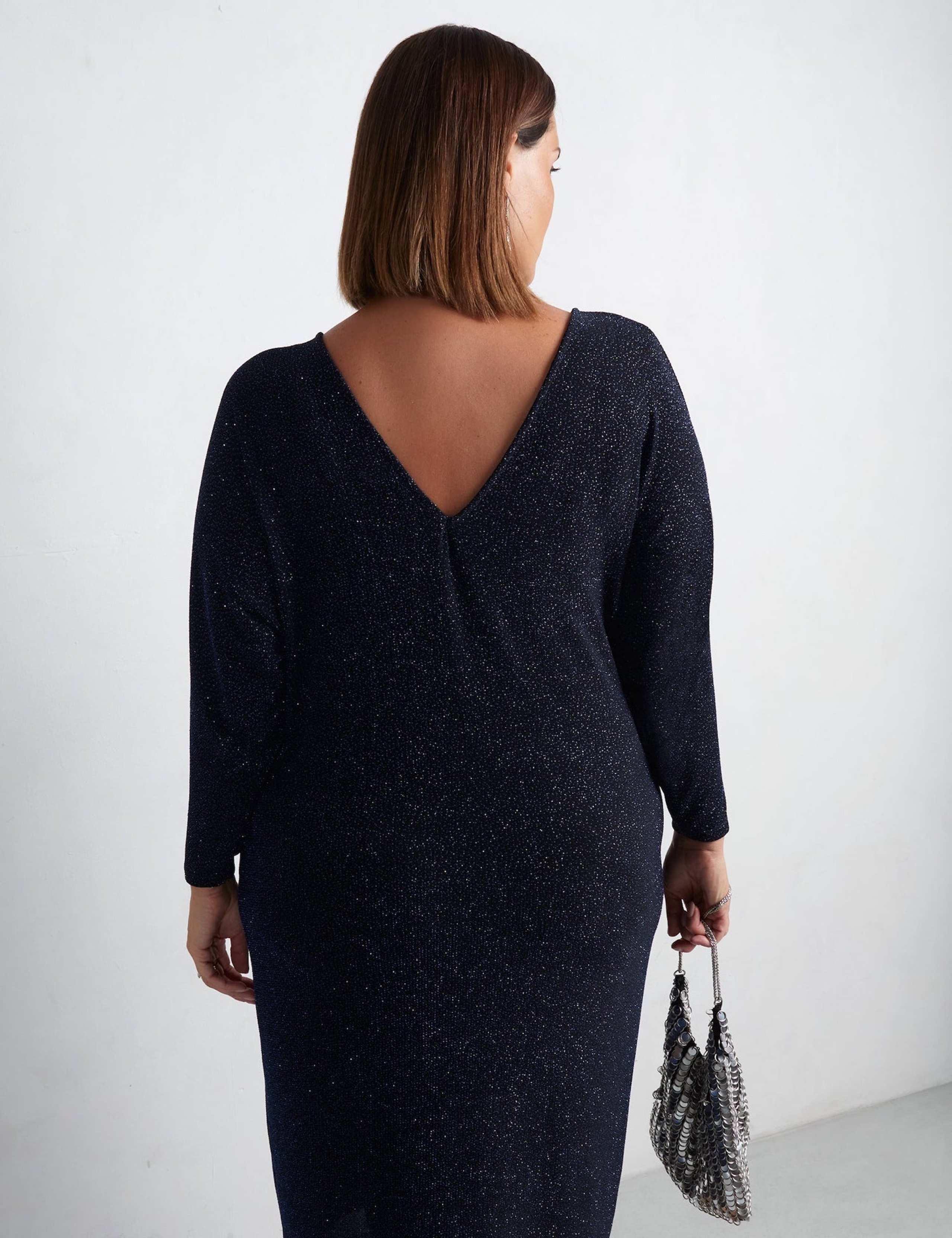 Jersey Sparkly Midi Swing Dress 5 of 5