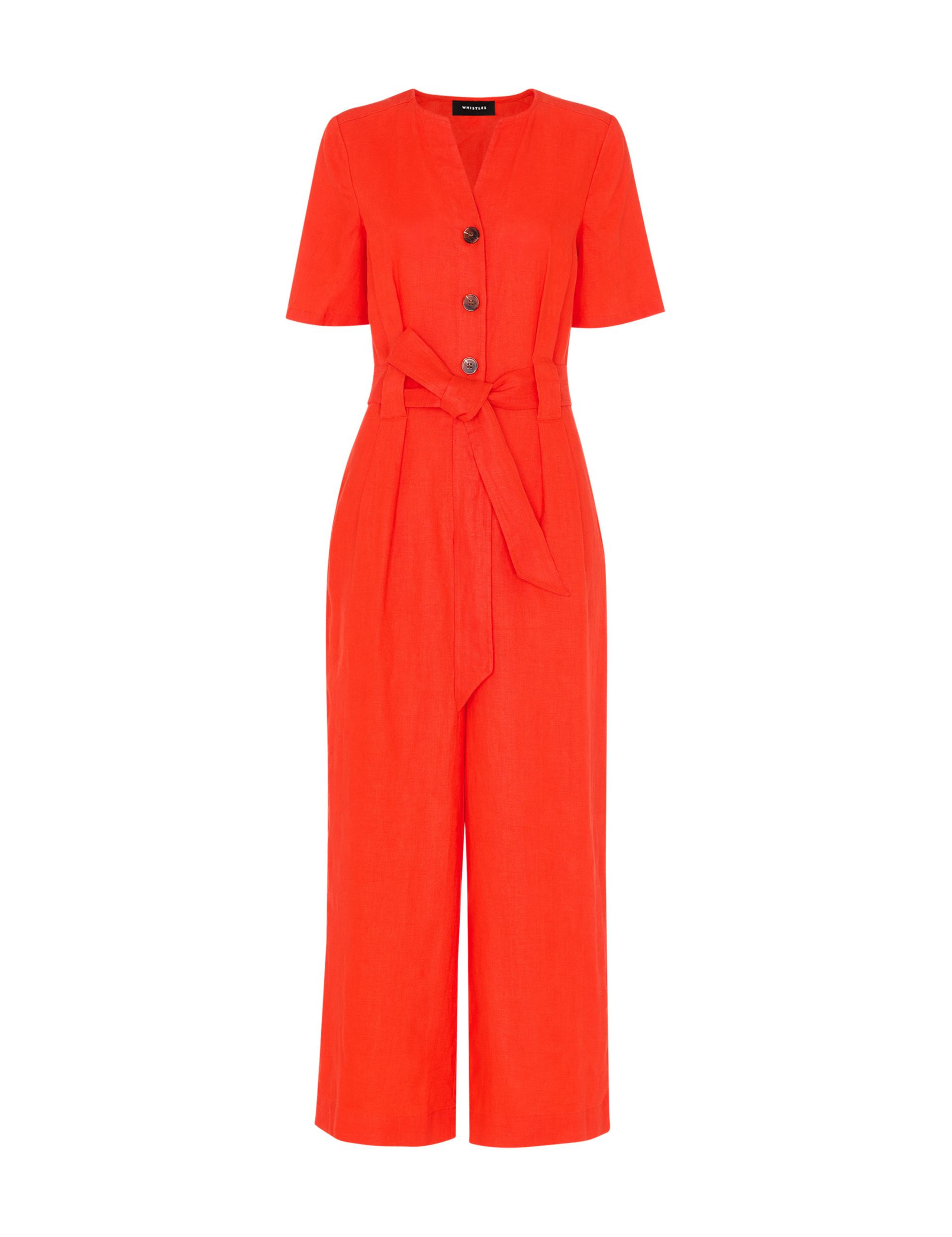 Pure Linen Belted Jumpsuit 2 of 4