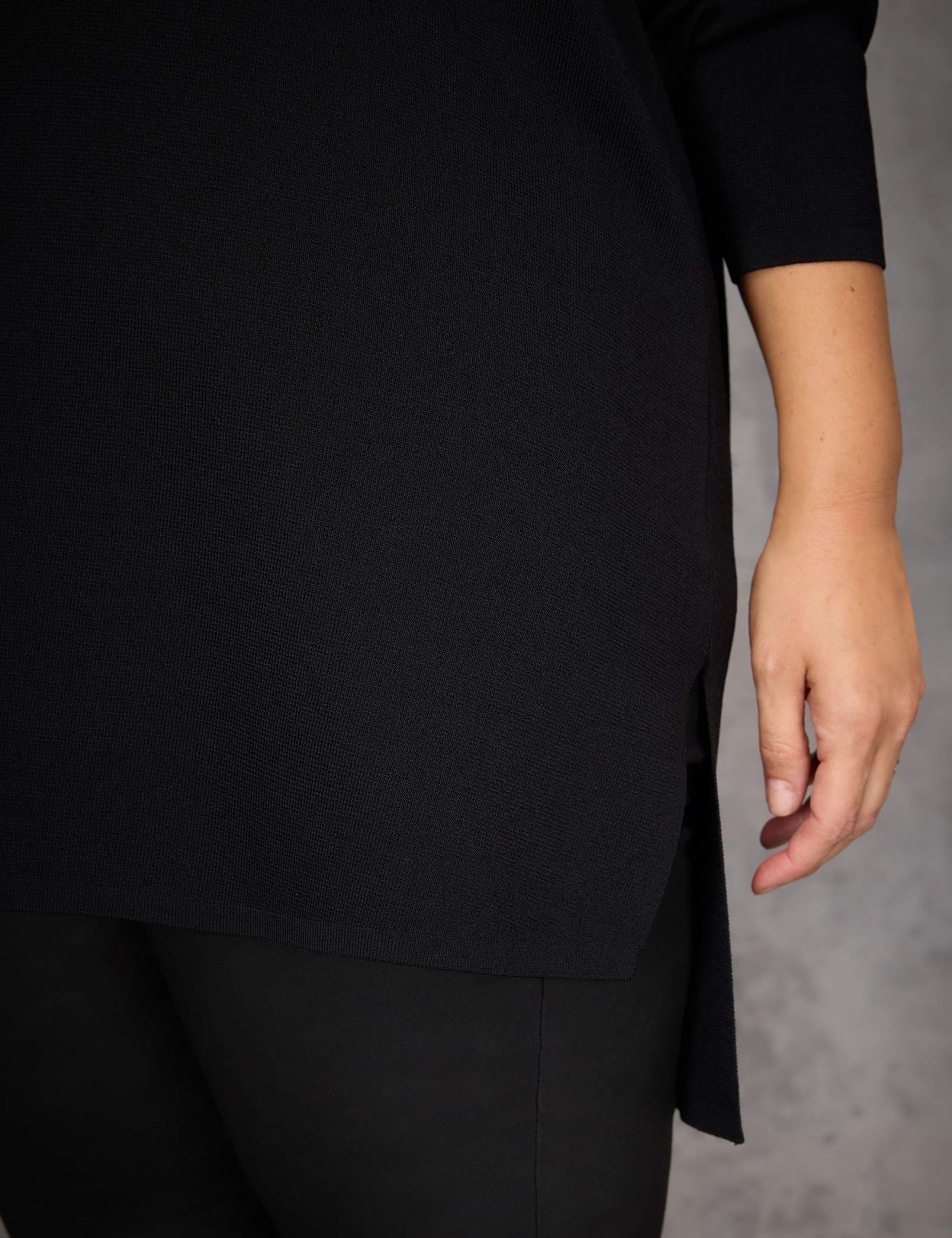 Ribbed V-Neck Longline Jumper 2 of 5