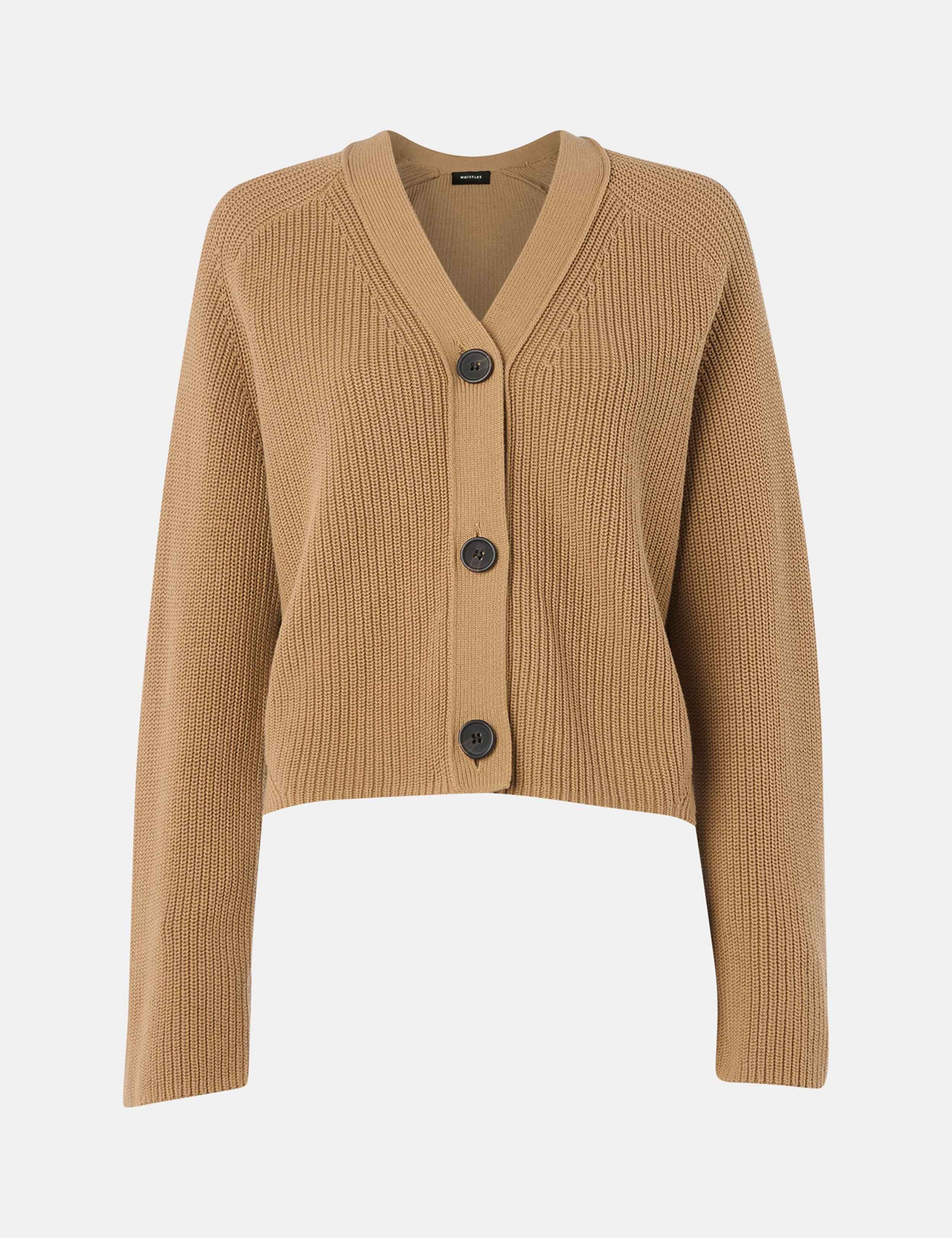 Pure Cotton Textured V-Neck Cardigan 2 of 4