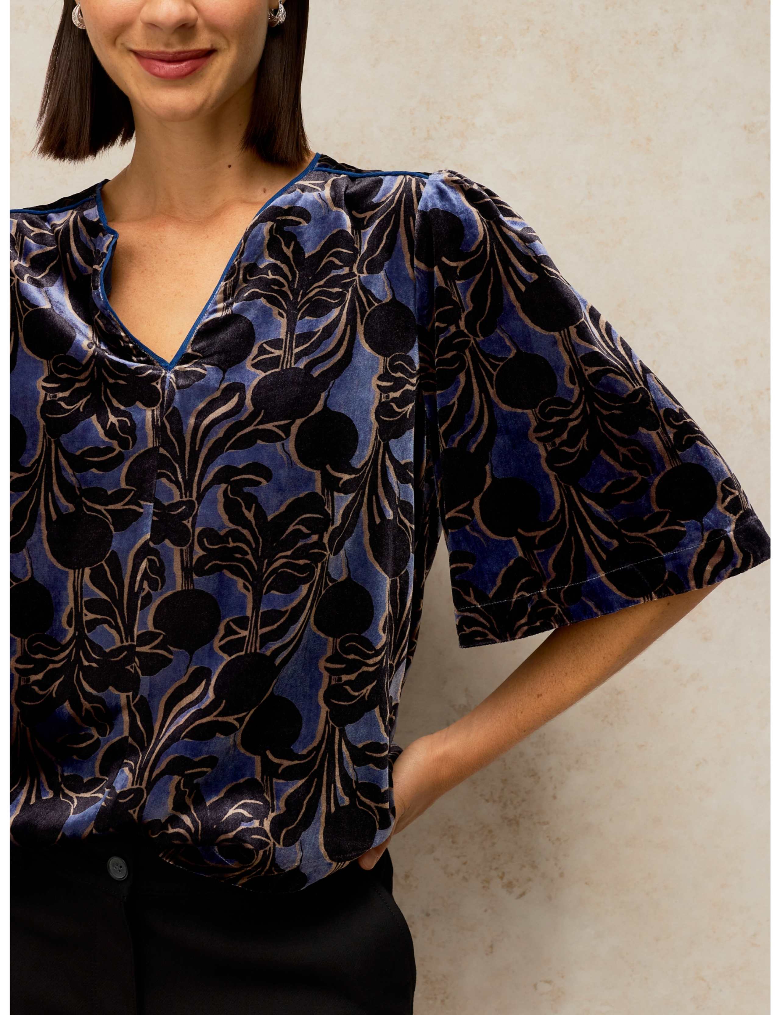 Nova Velvet Printed Shell Top 5 of 6