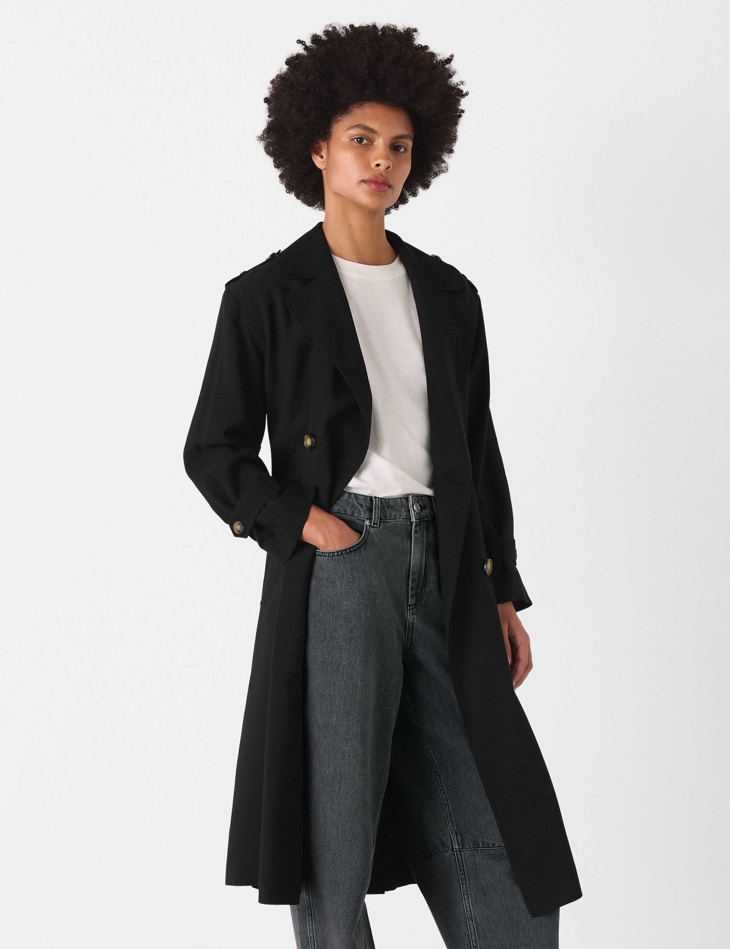 Belted Double Breasted Trench Coat 4 of 4