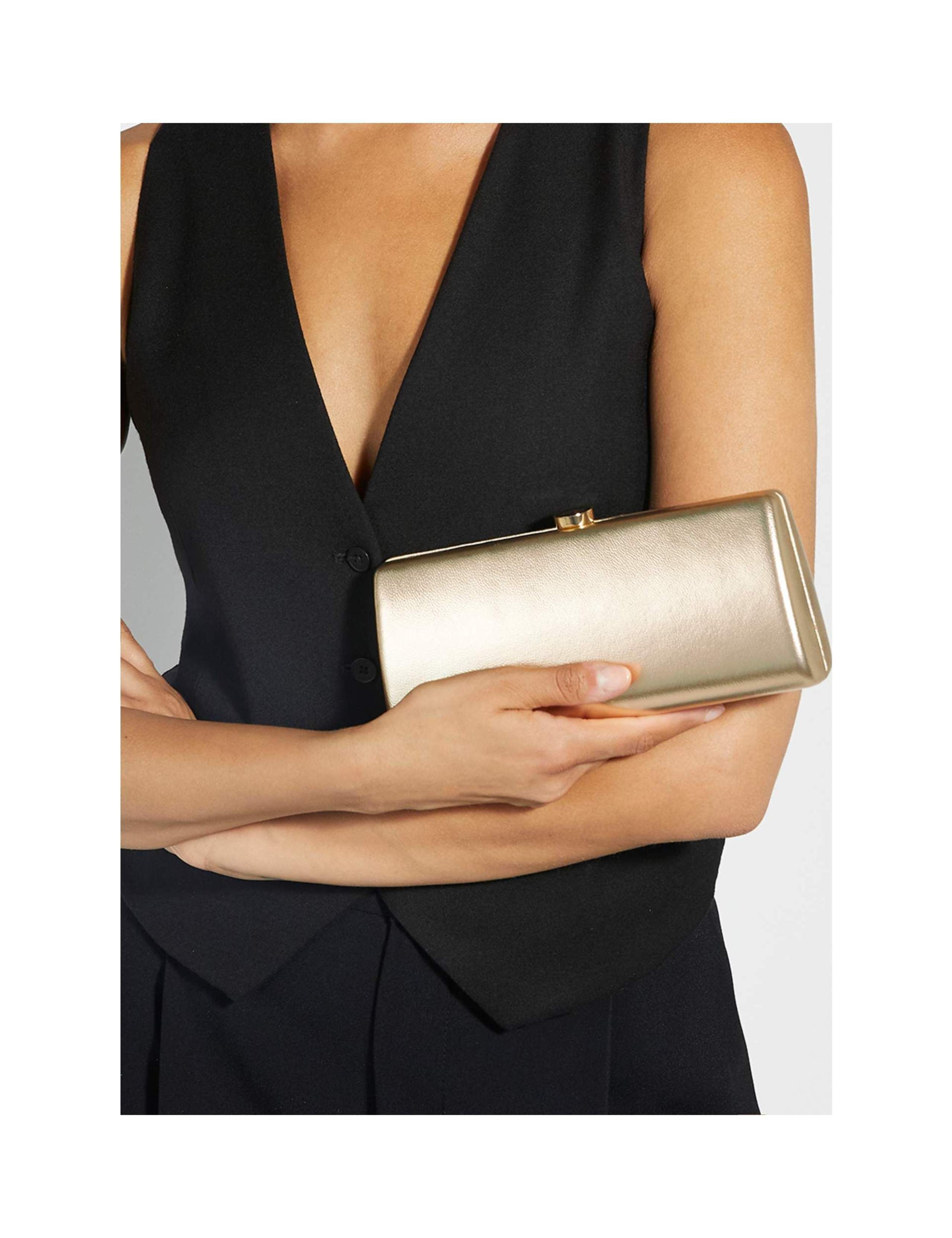 Leather Tear Drop Clutch Bag 4 of 6