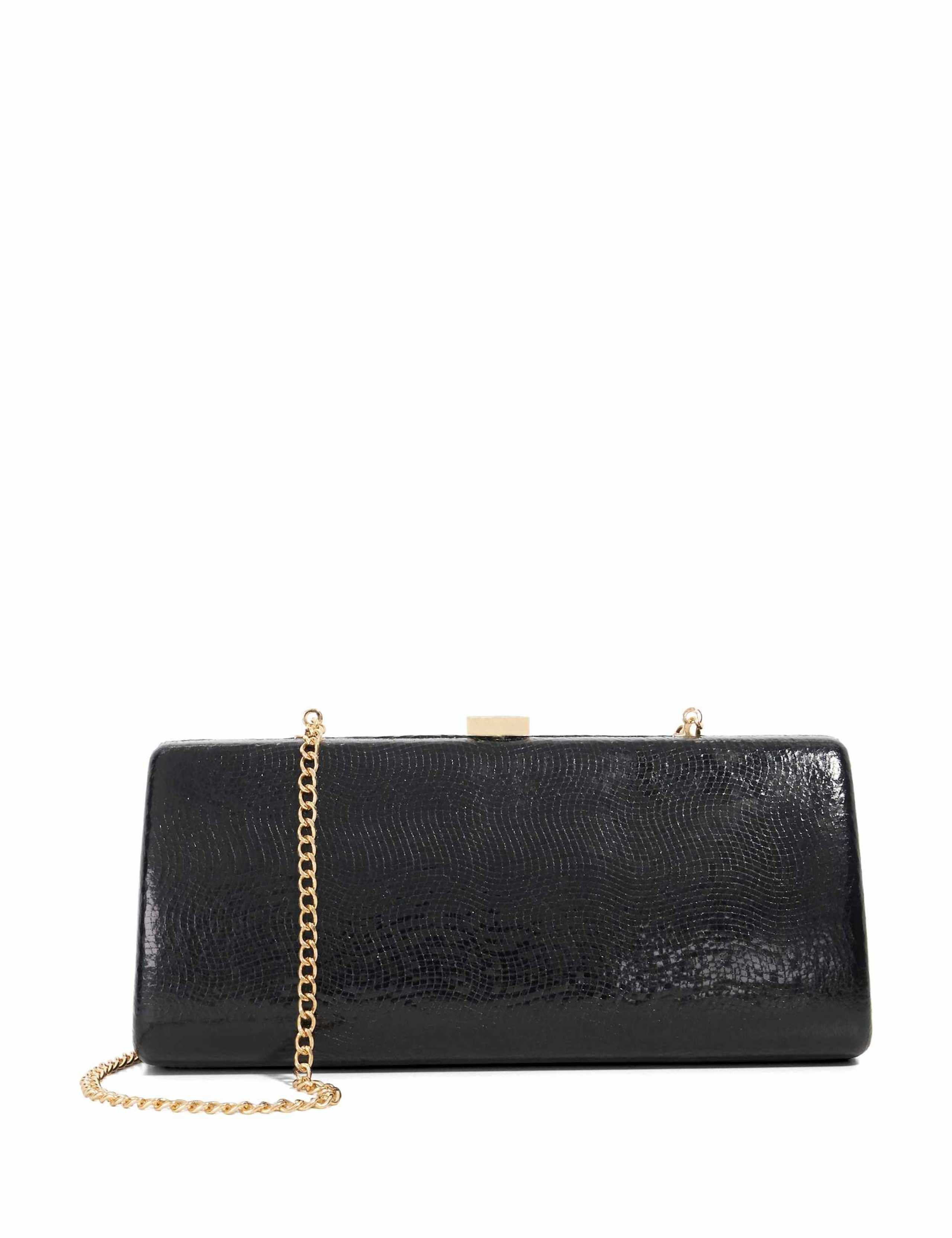 Leather Tear Drop Clutch Bag 1 of 6