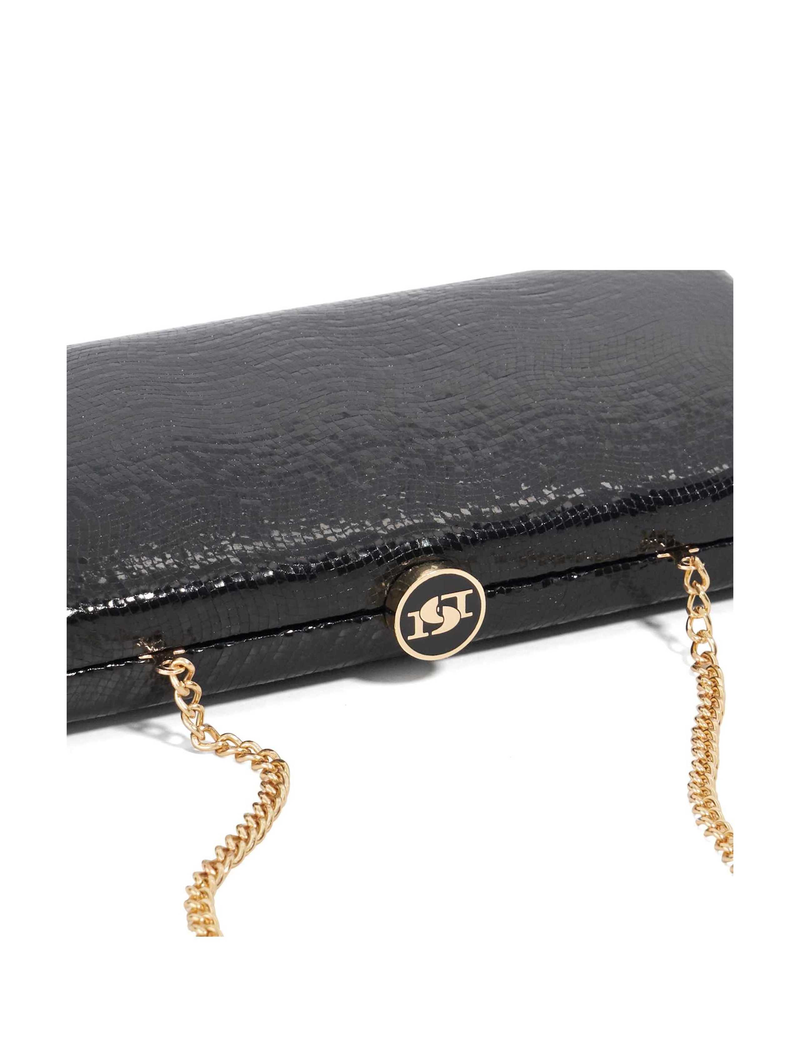 Leather Tear Drop Clutch Bag 3 of 6
