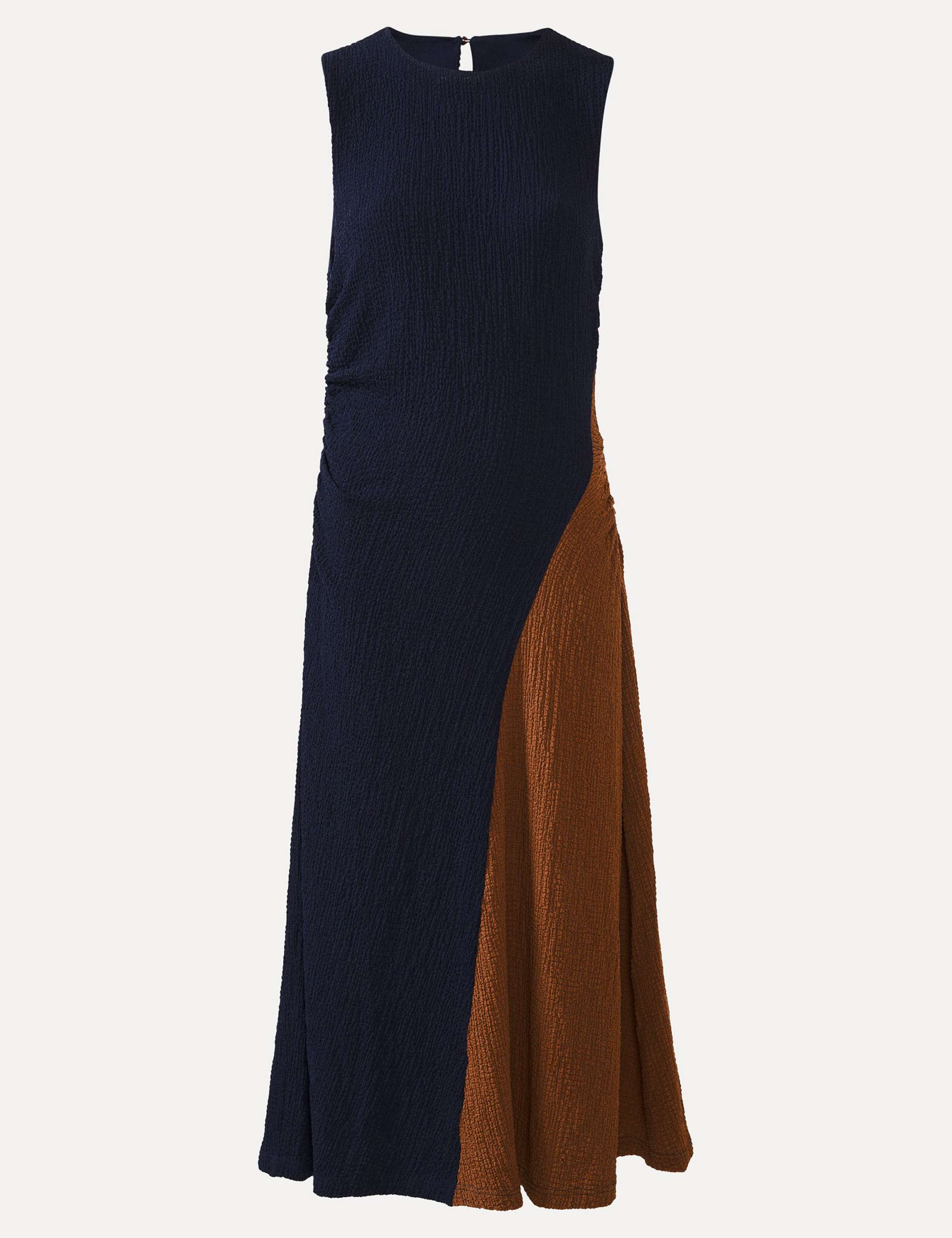 Jersey Colour Block Midi Waisted Dress 2 of 6