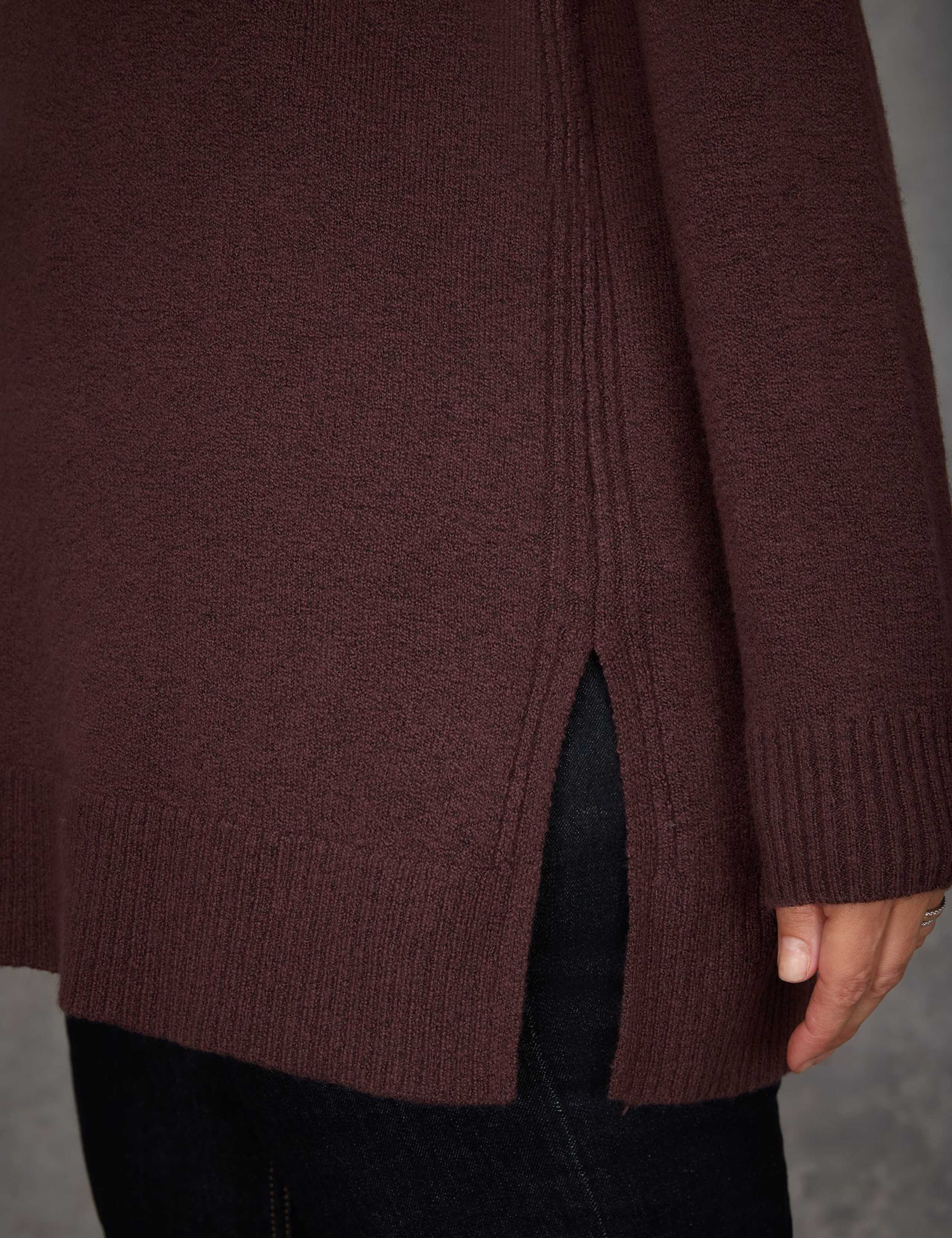 Cotton Blend Textured Split Hem Longline Jumper 6 of 6