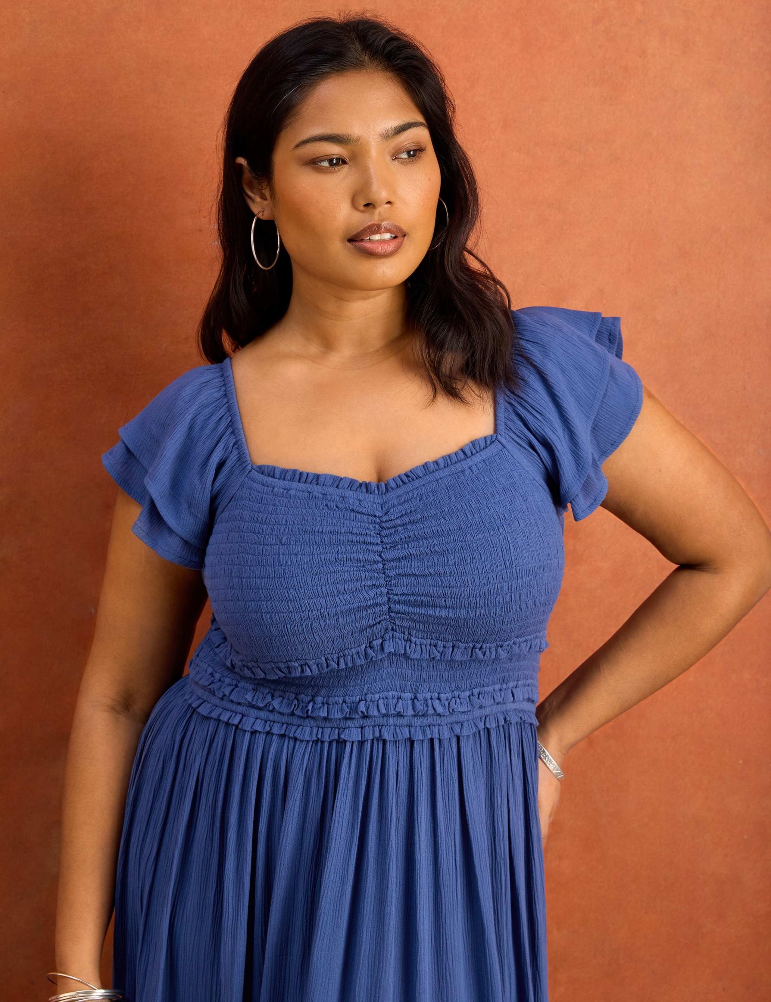 Smocked Puff Sleeve Maxi Dress 6 of 6