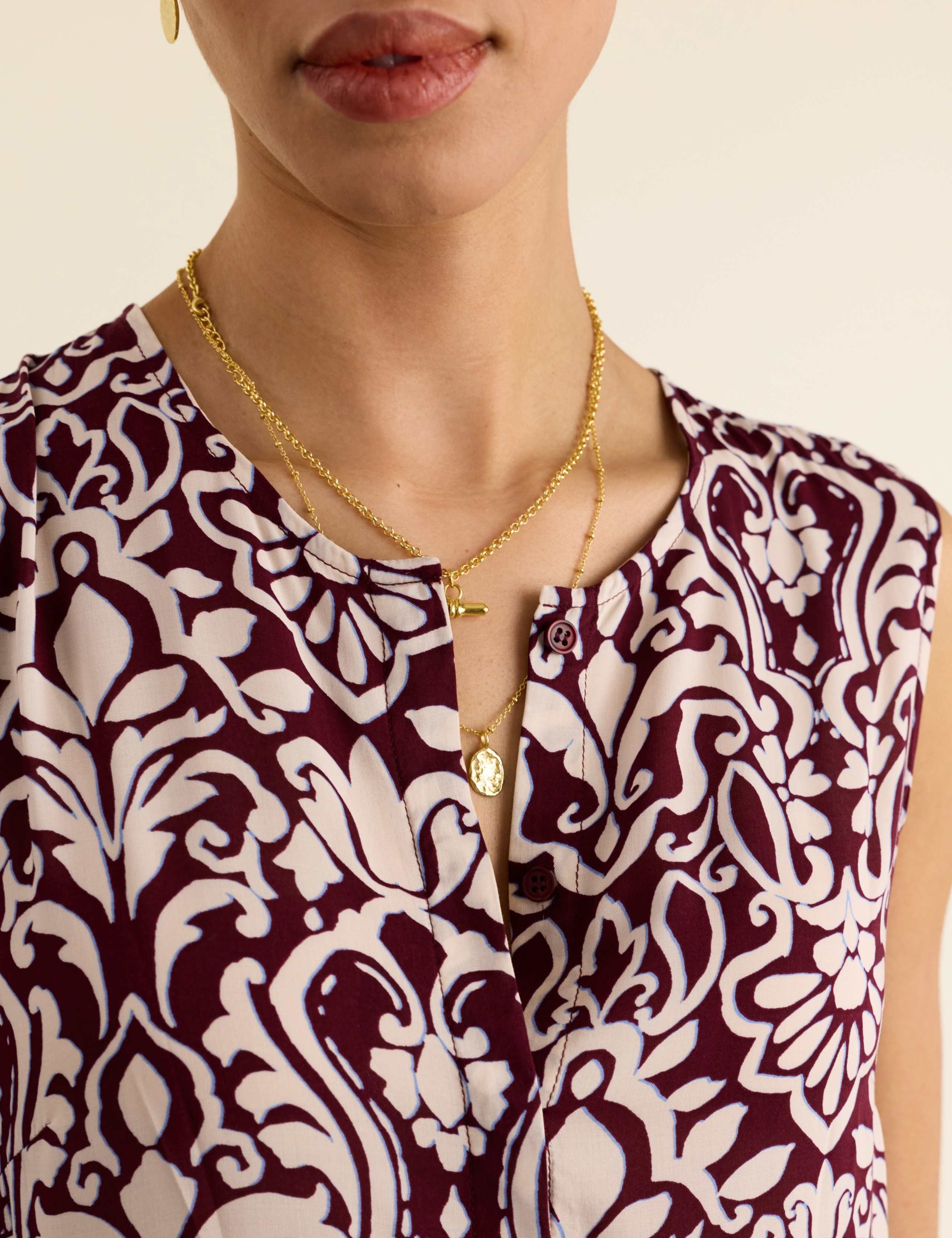 Printed Sleeveless Midi Tiered Dress 6 of 6