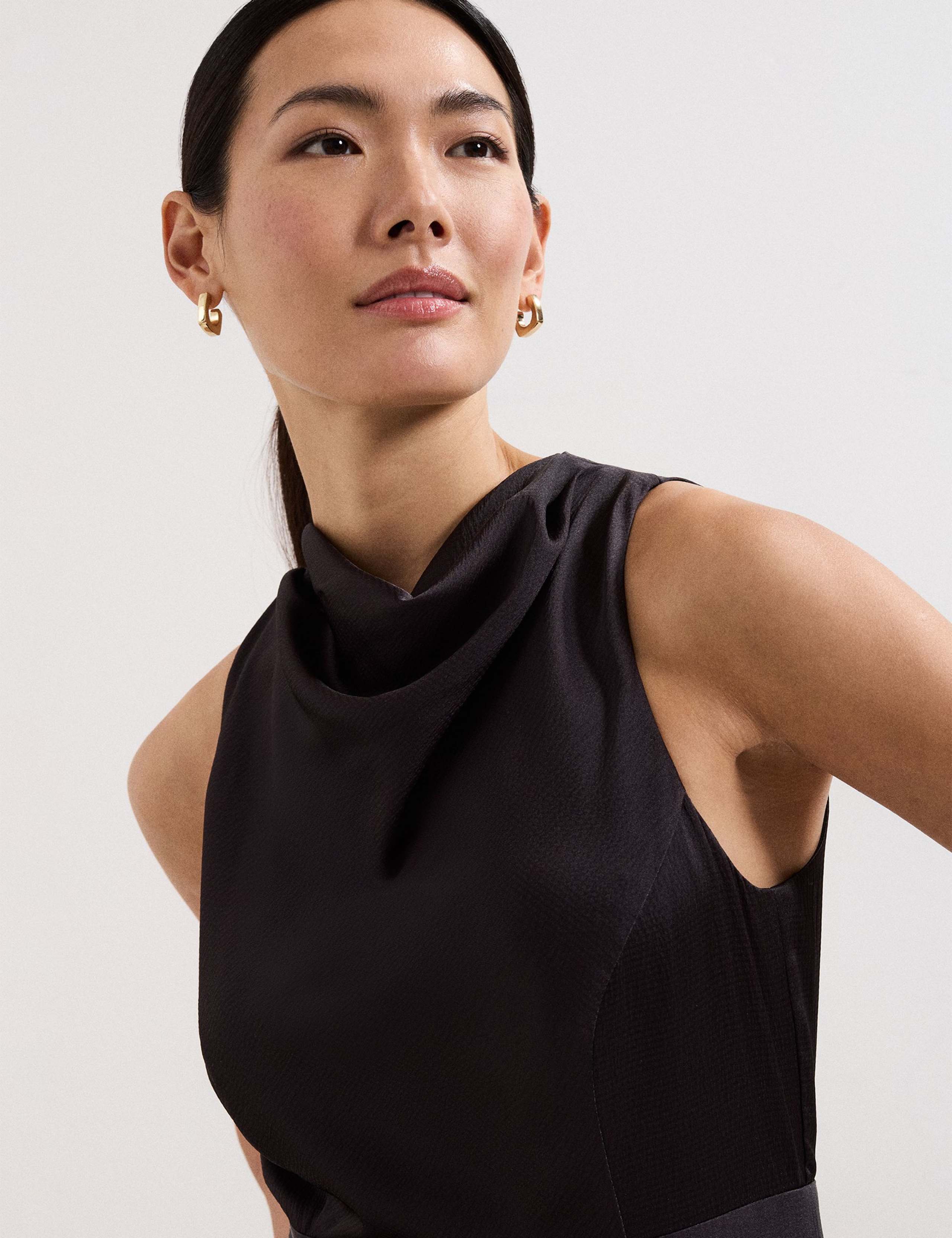 Floral Cowl Neck Midaxi Skater Dress 6 of 7