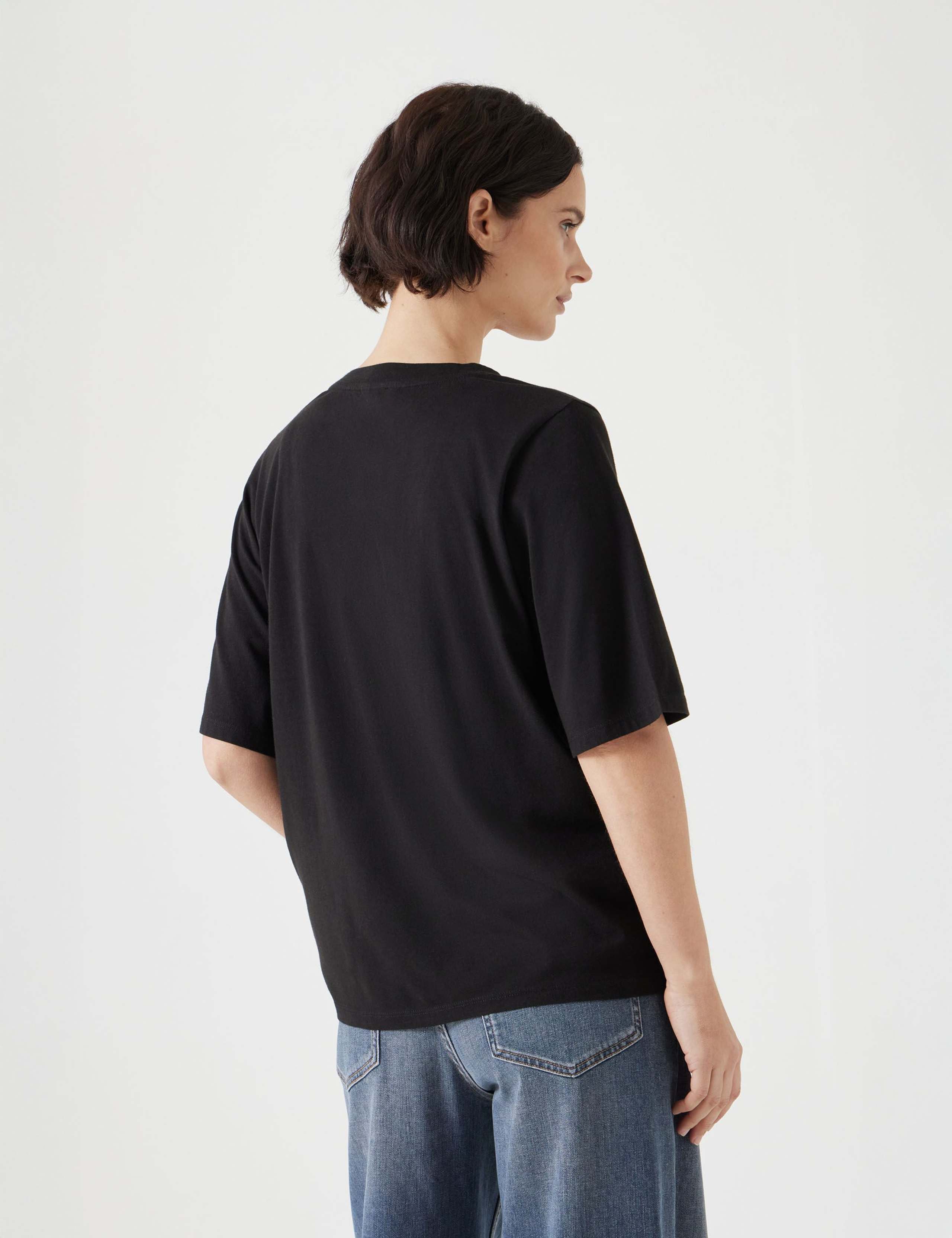 Cotton Rich V-Neck T-Shirt 3 of 5