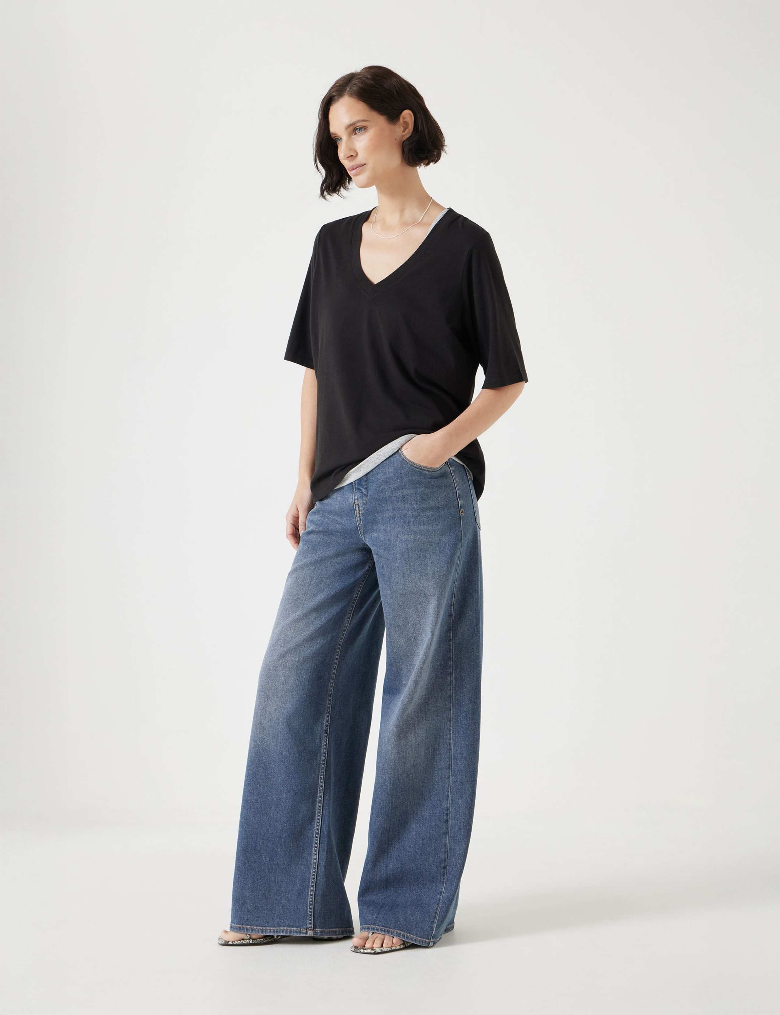 Cotton Rich V-Neck T-Shirt 4 of 5