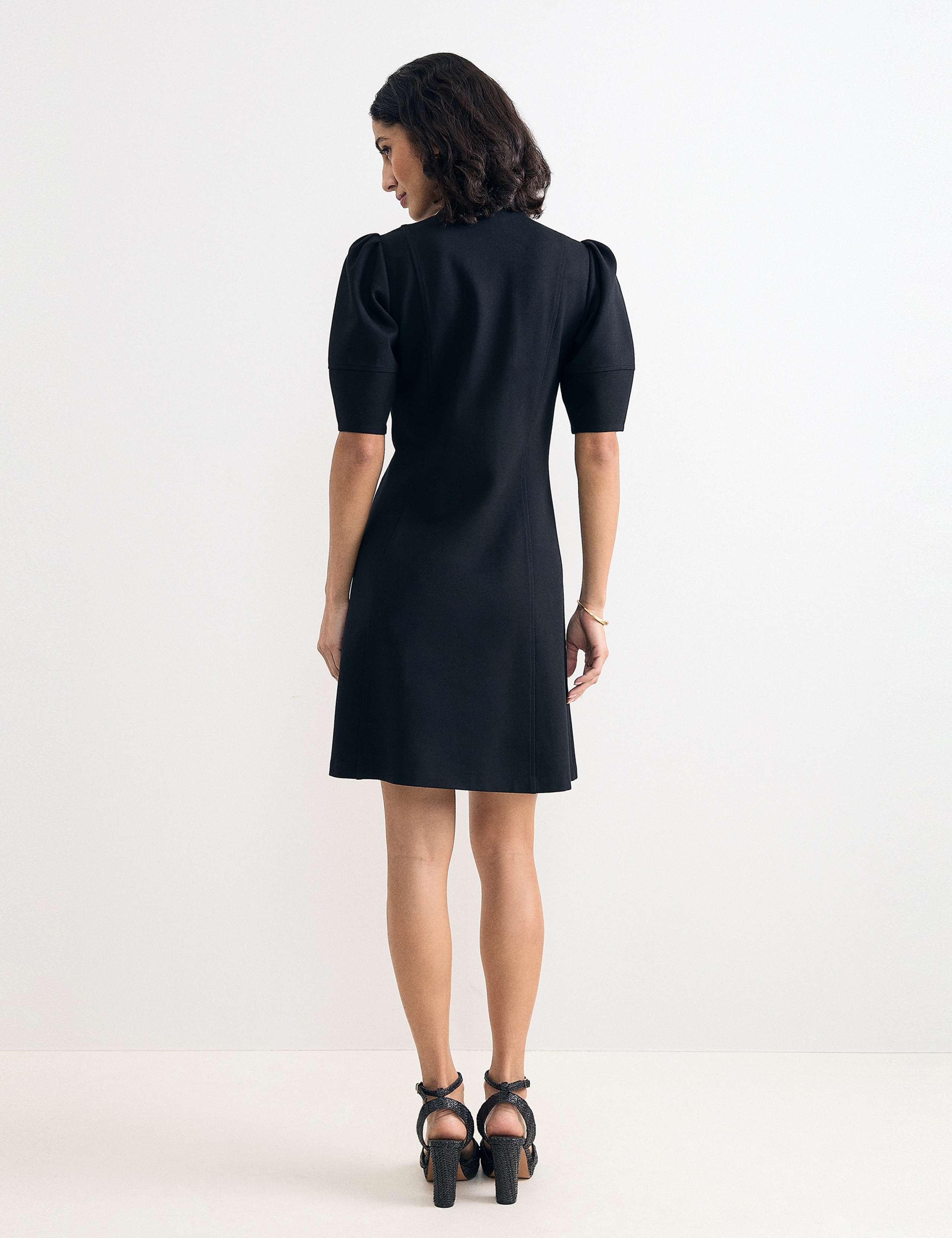 Round Neck Zip Up Mini Shift Dress 6 of 7
