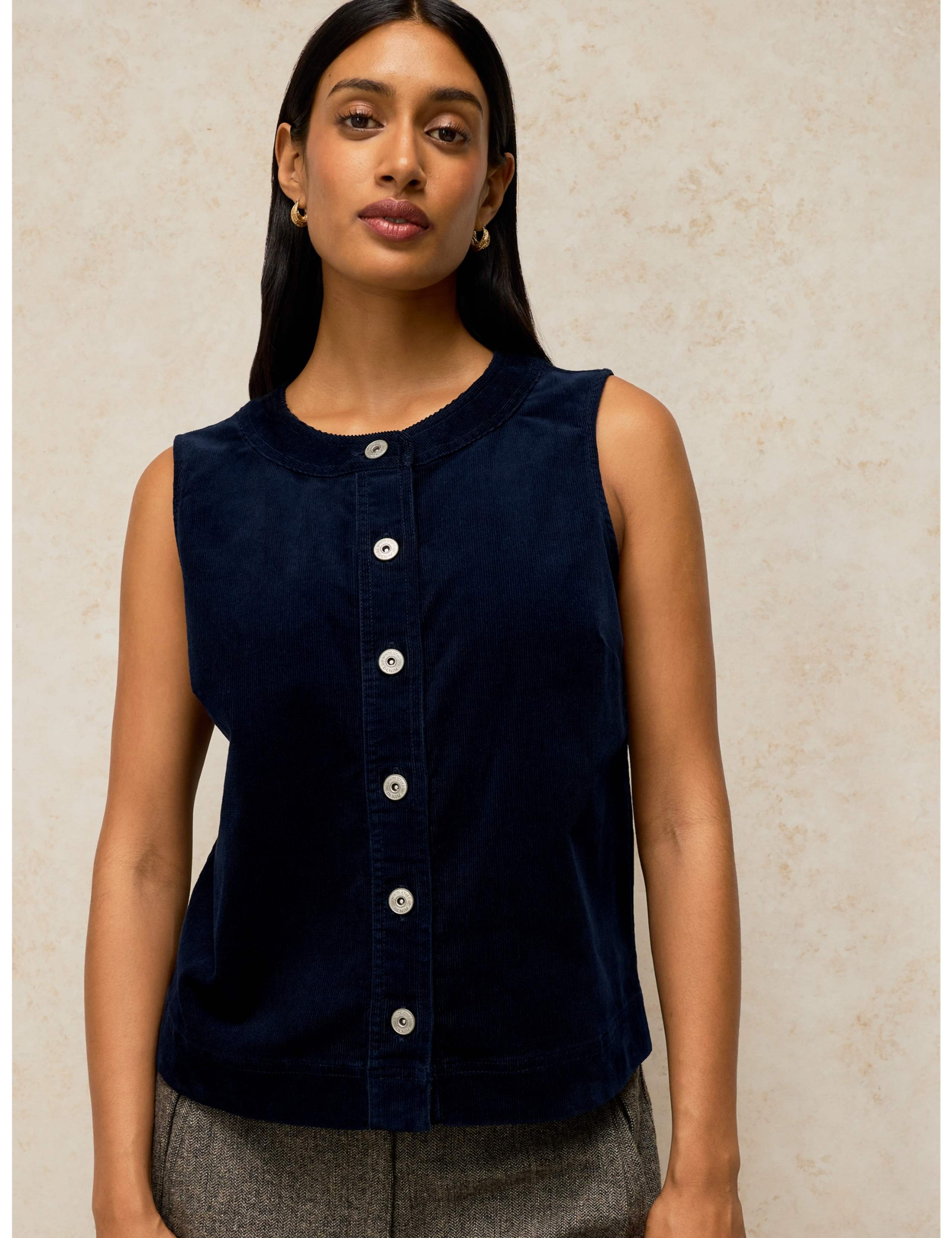 Cotton Rich V Neck Waistcoat 1 of 6