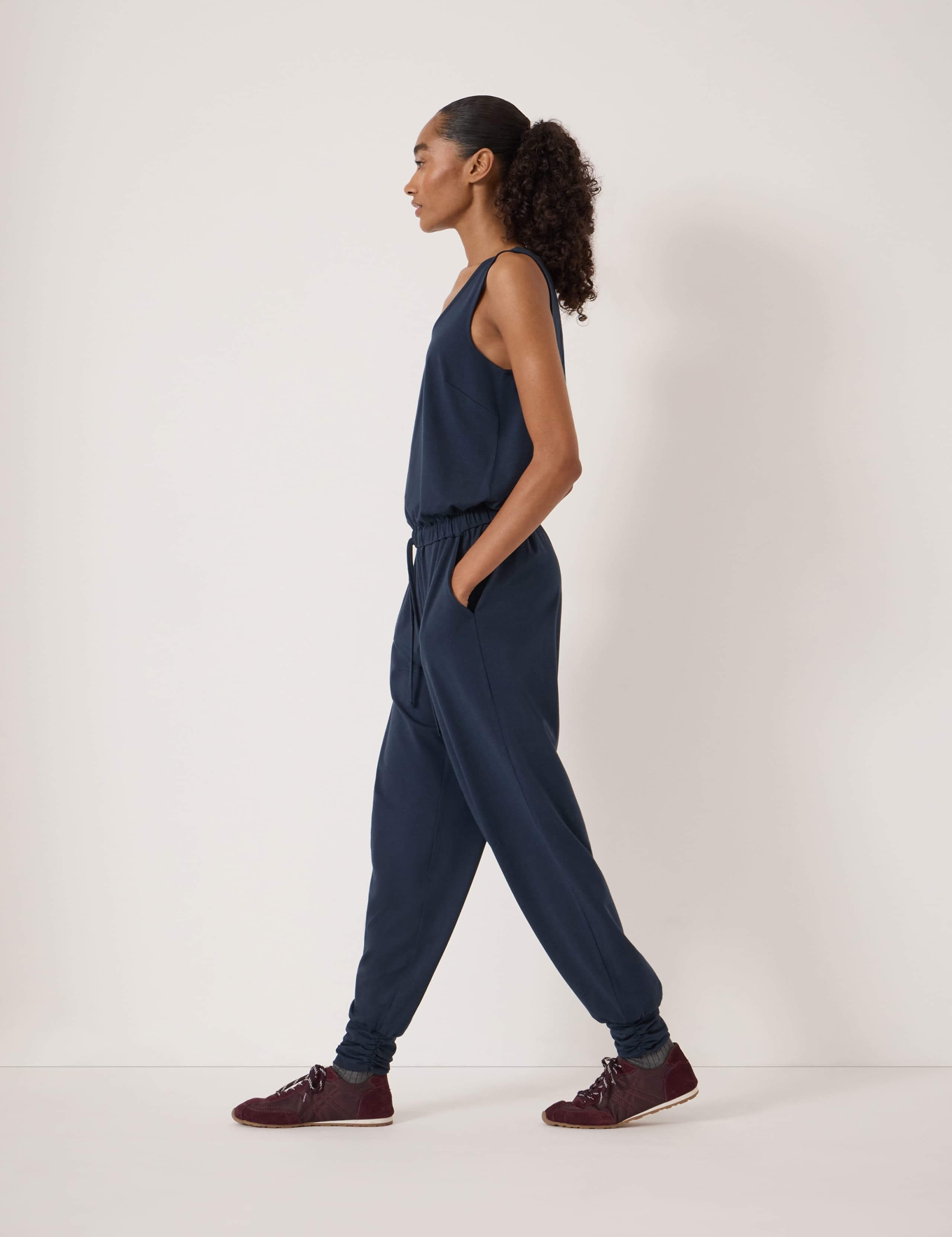 Jersey Sleeveless Harem Jumpsuit 5 of 5