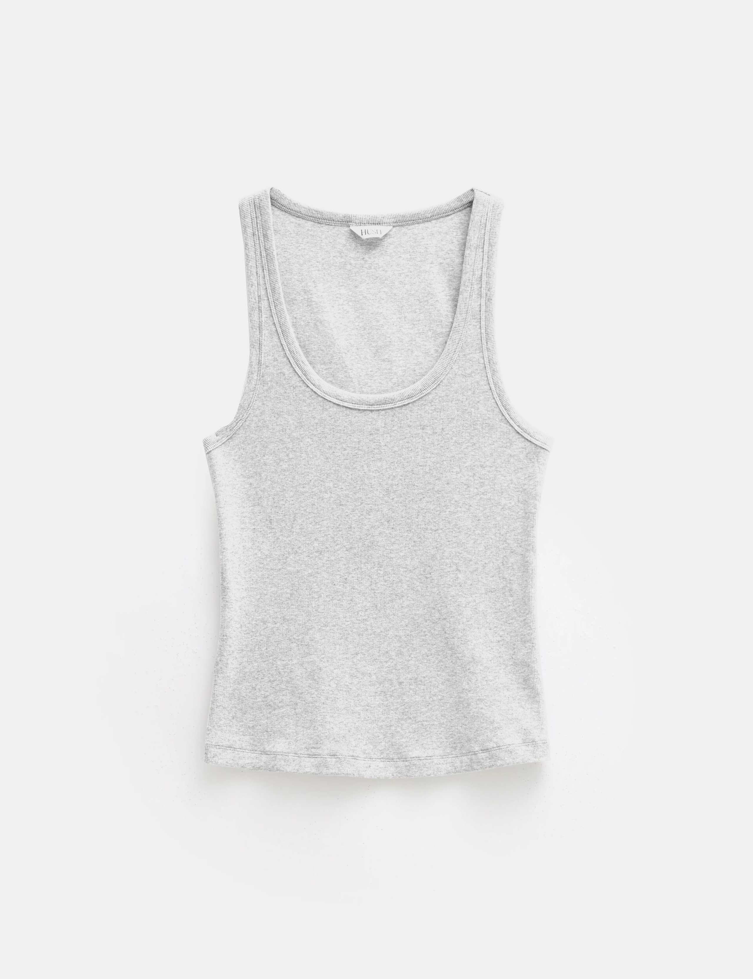 Cotton Rich Ribbed Scoop Neck Vest Top 2 of 5