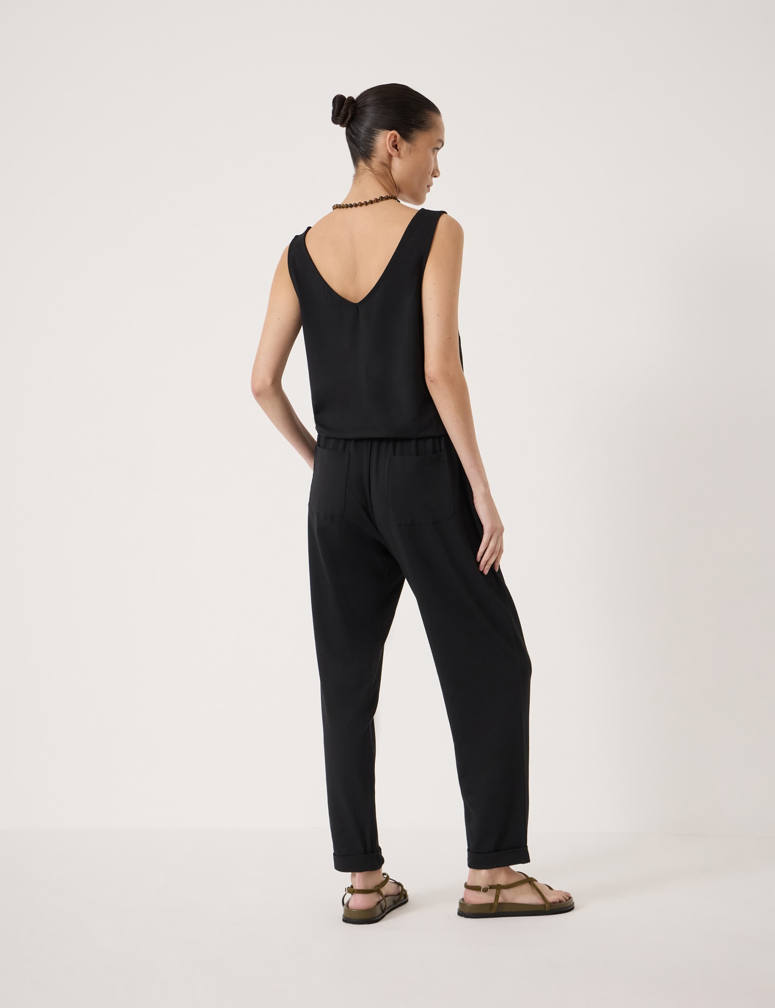 Jersey Sleeveless Cropped Jumpsuit 4 of 5