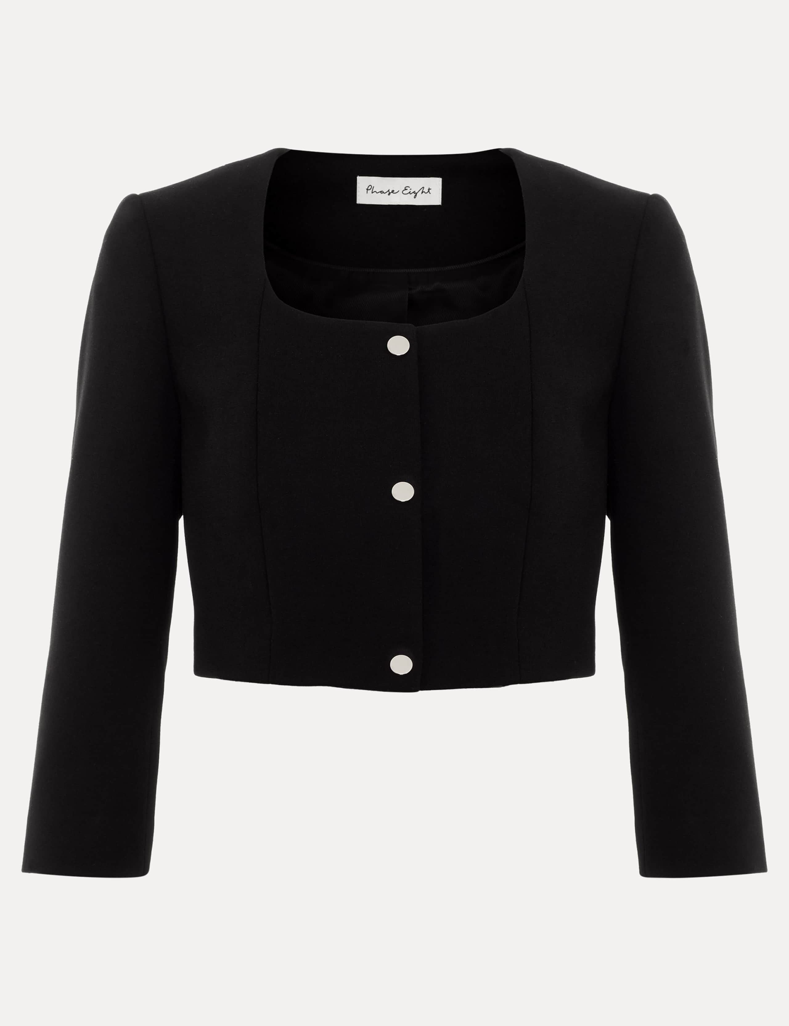 Square Neck Lightweight Cropped Jacket 2 of 6