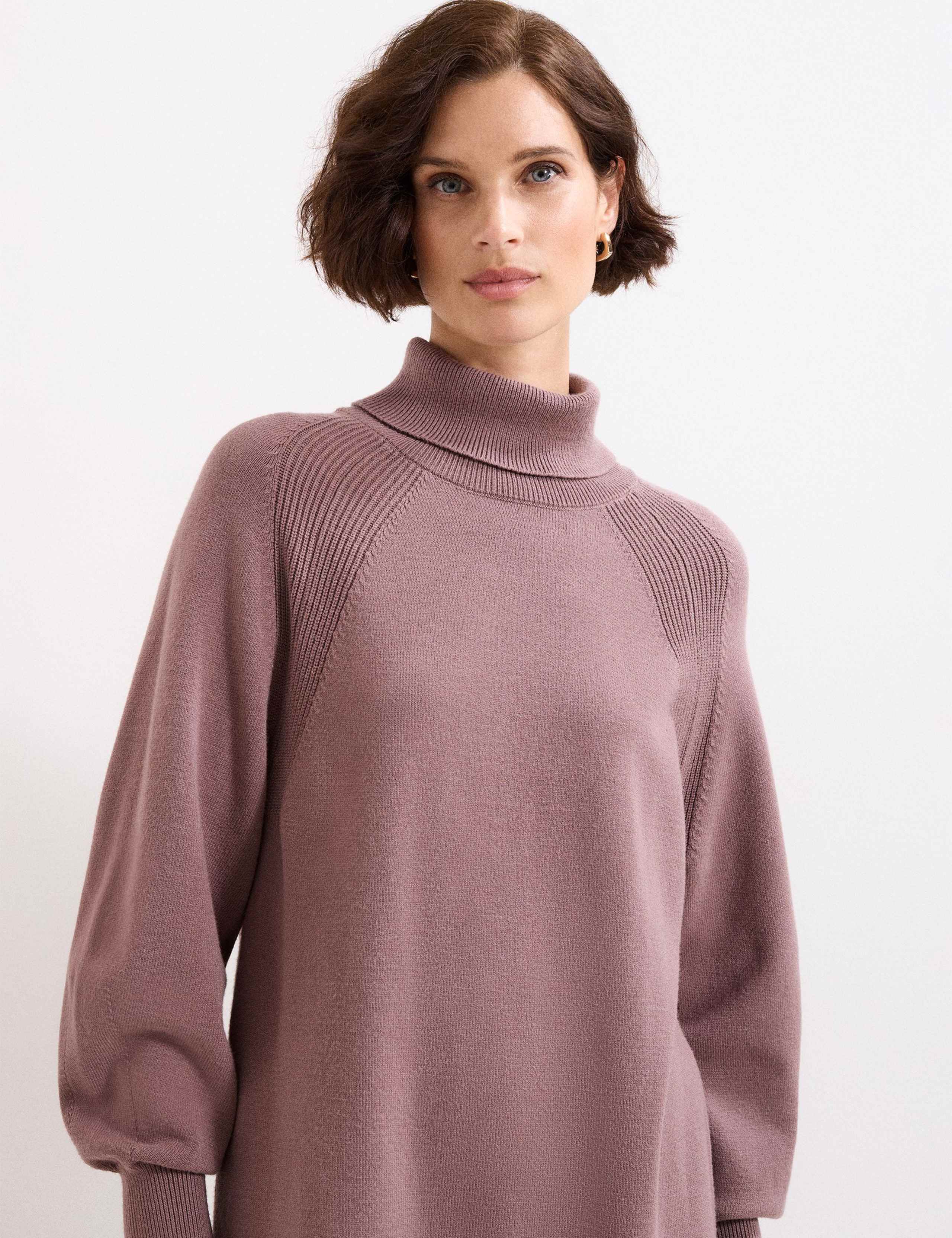 Funnel Neck Mini Jumper Dress 5 of 6
