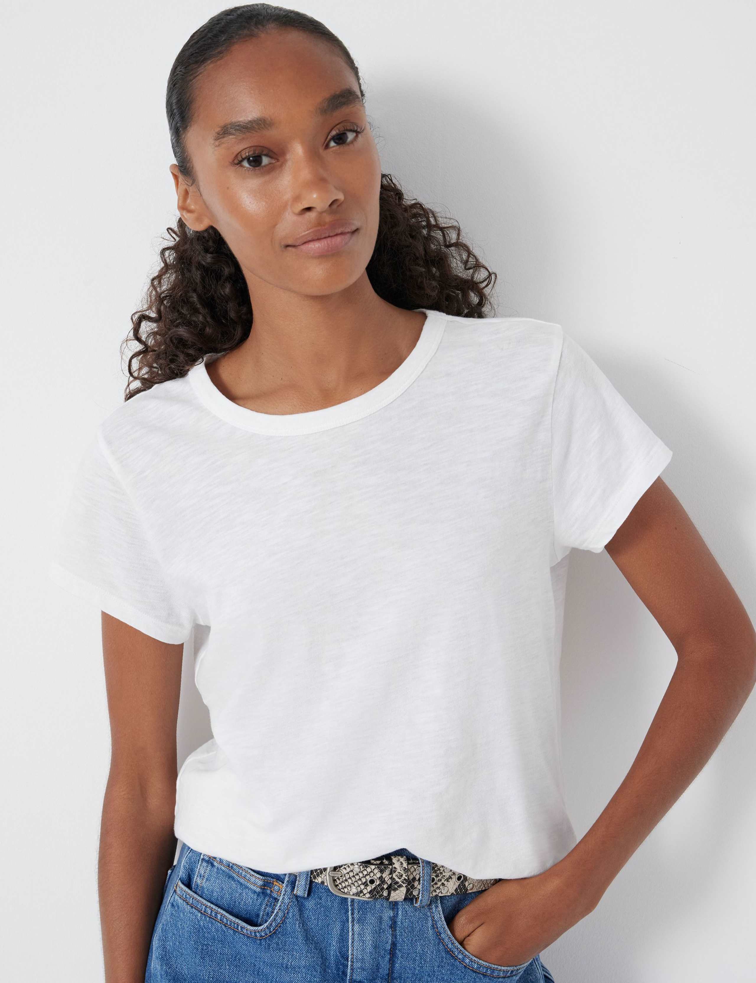 Pure Cotton Crew Neck Slim Fit T-Shirt 3 of 5