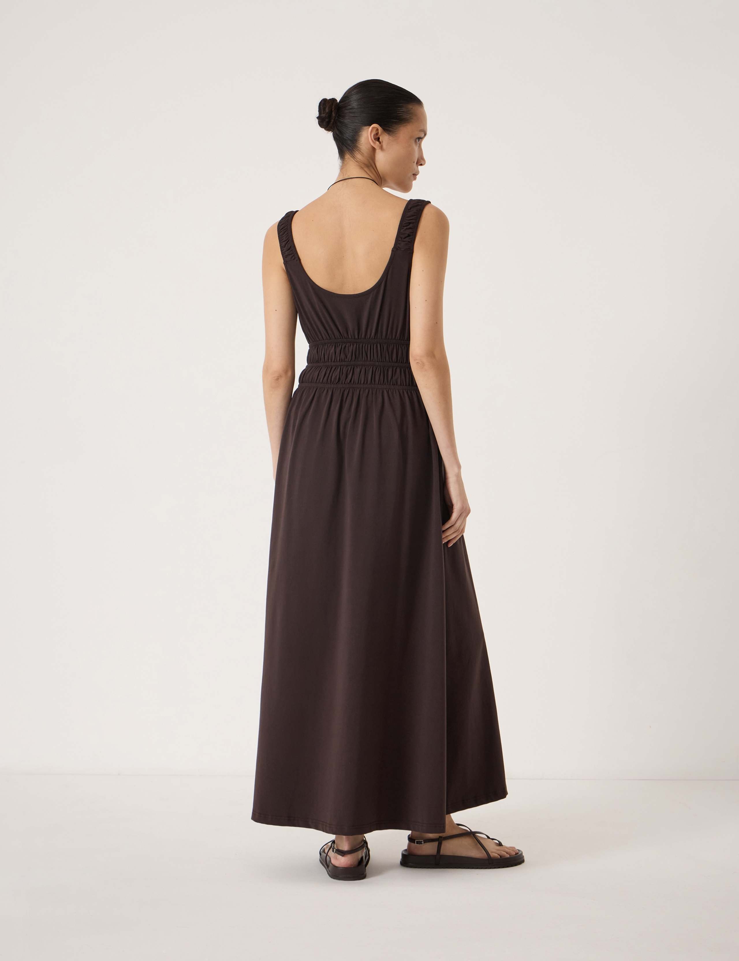 Cotton Rich Midi Waisted Dress 4 of 5