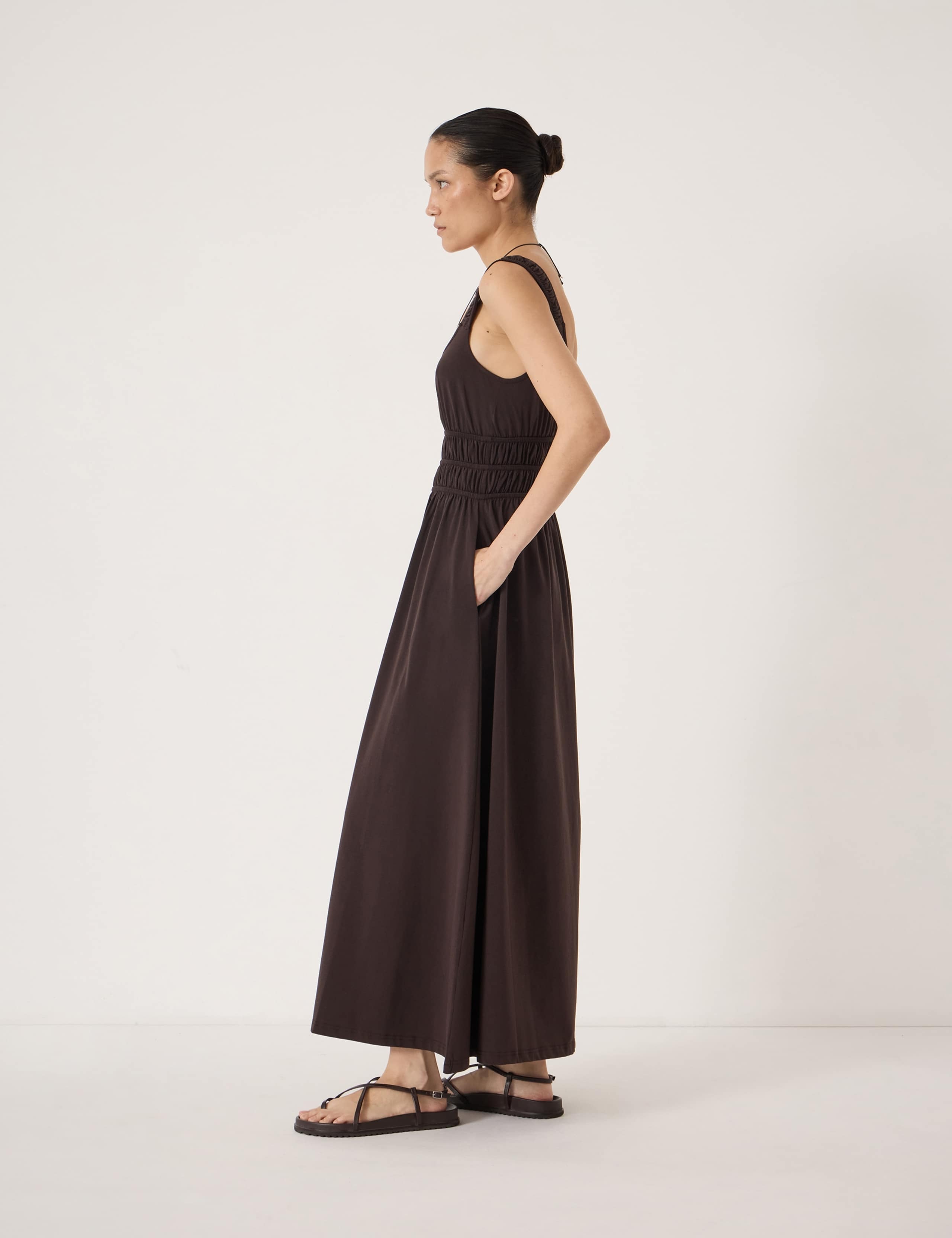 Cotton Rich Midi Waisted Dress 5 of 5