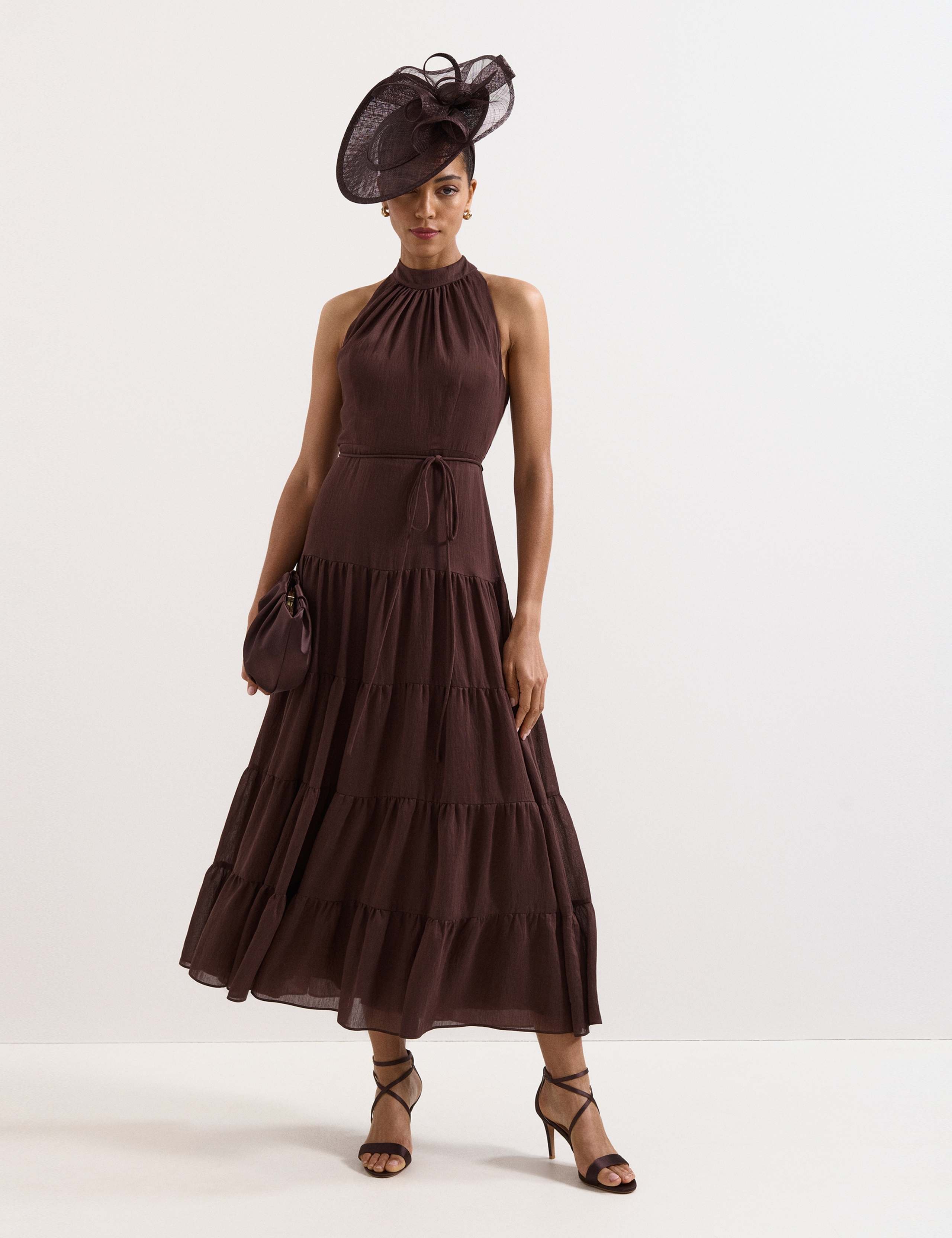 Twist Back Ruffle Disc Fascinator 5 of 6