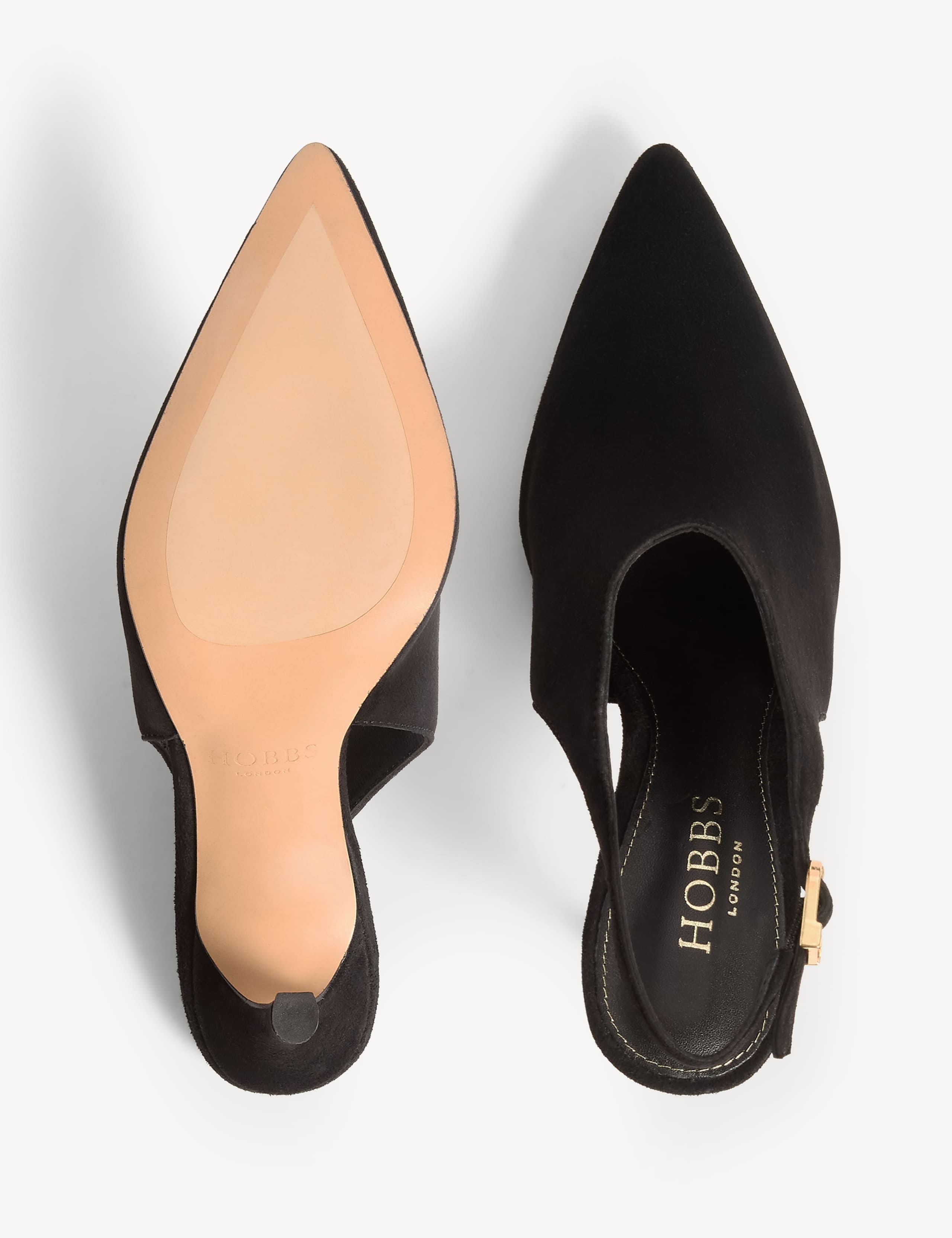 Suede Stiletto Heel Pointed Slingback Sandals 3 of 6