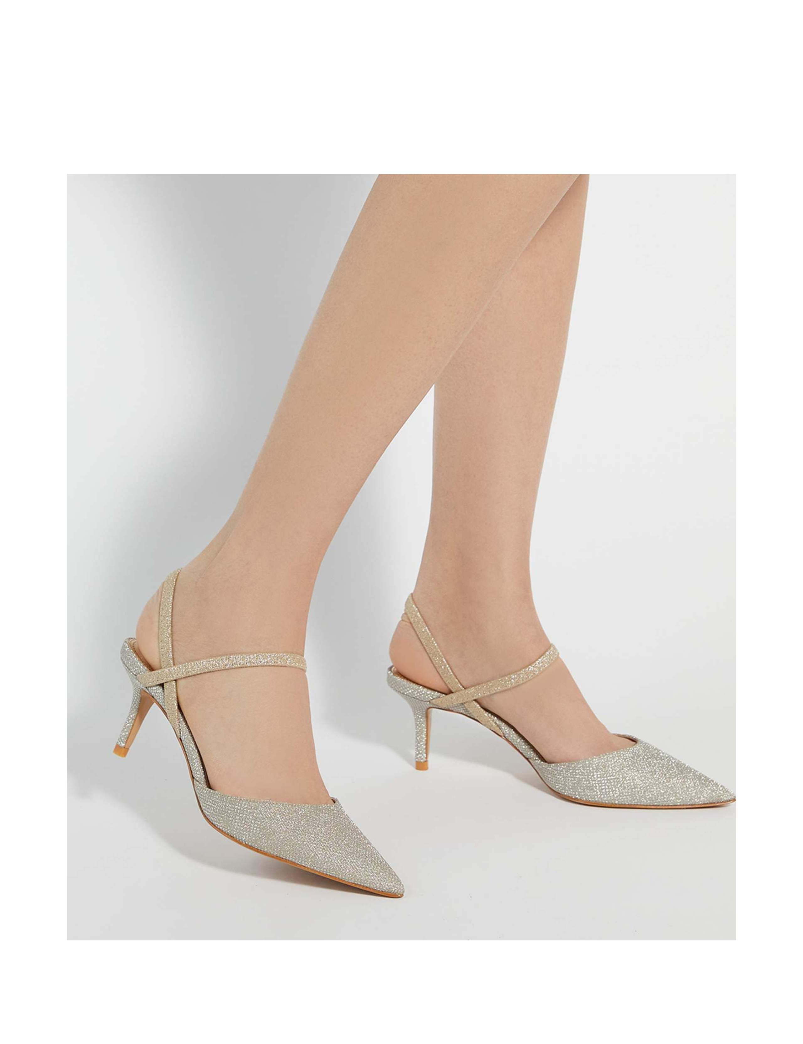 Sparkle Stiletto Heel Pointed Court Shoes 5 of 6