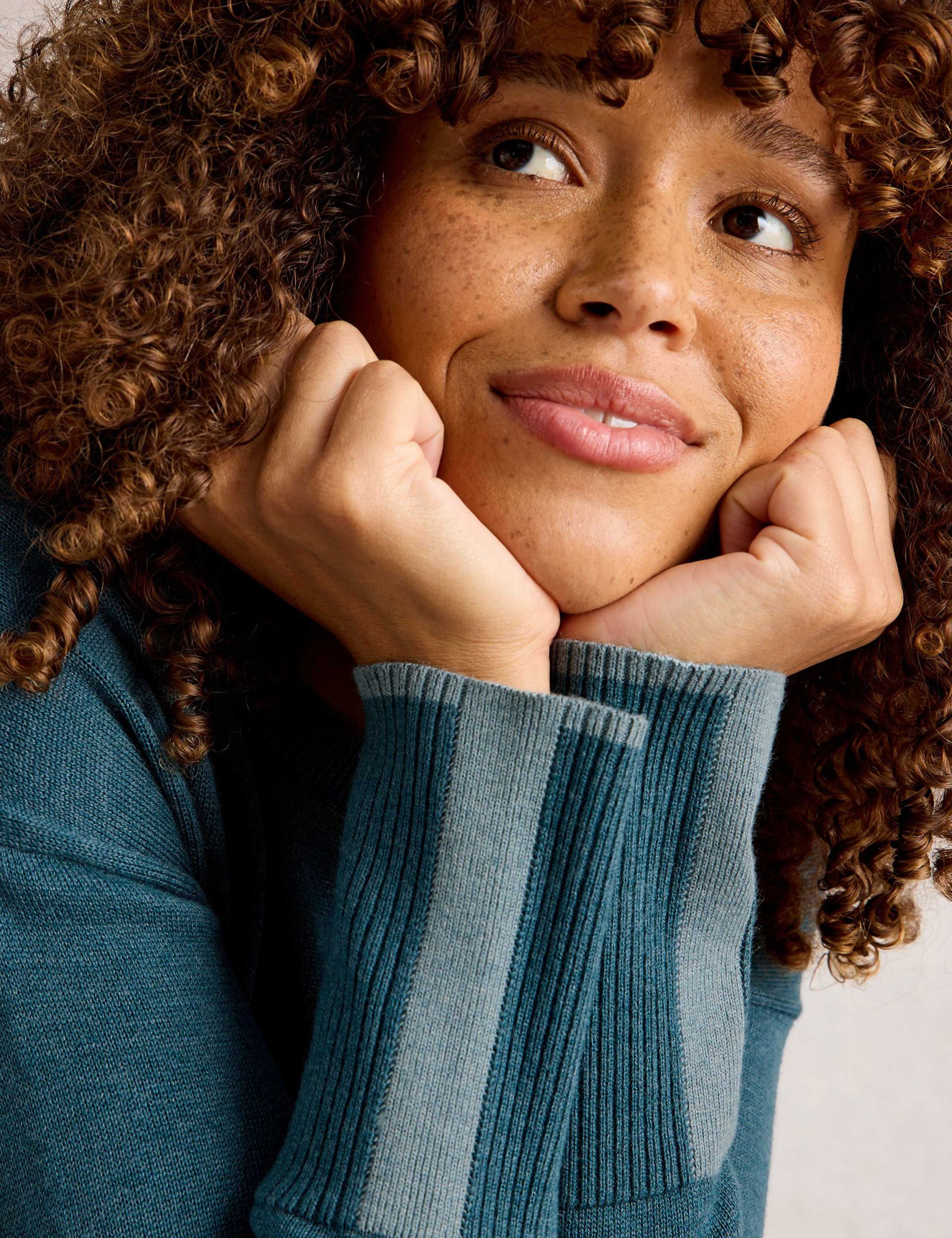 Cotton Blend Contrast Detail Jumper 5 of 6