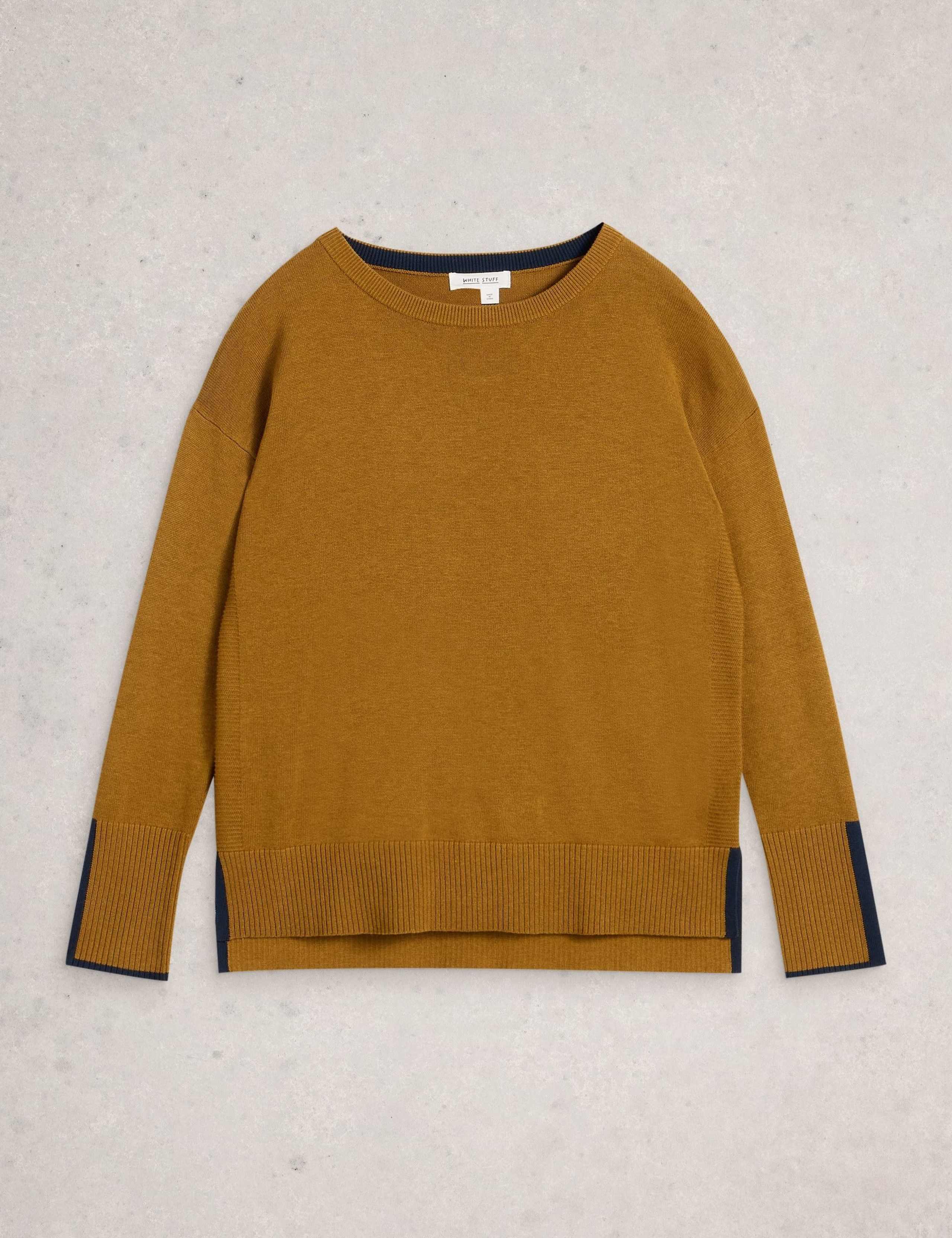 Cotton Blend Contrast Detail Jumper 2 of 6