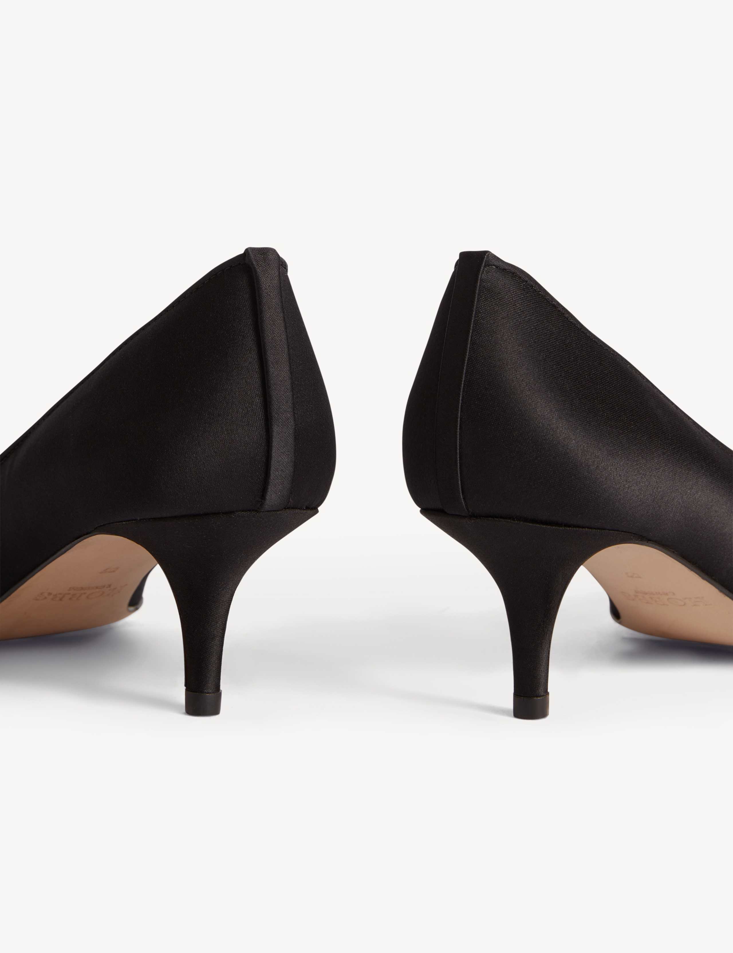 Satin Kitten Heel Court Shoes 3 of 6