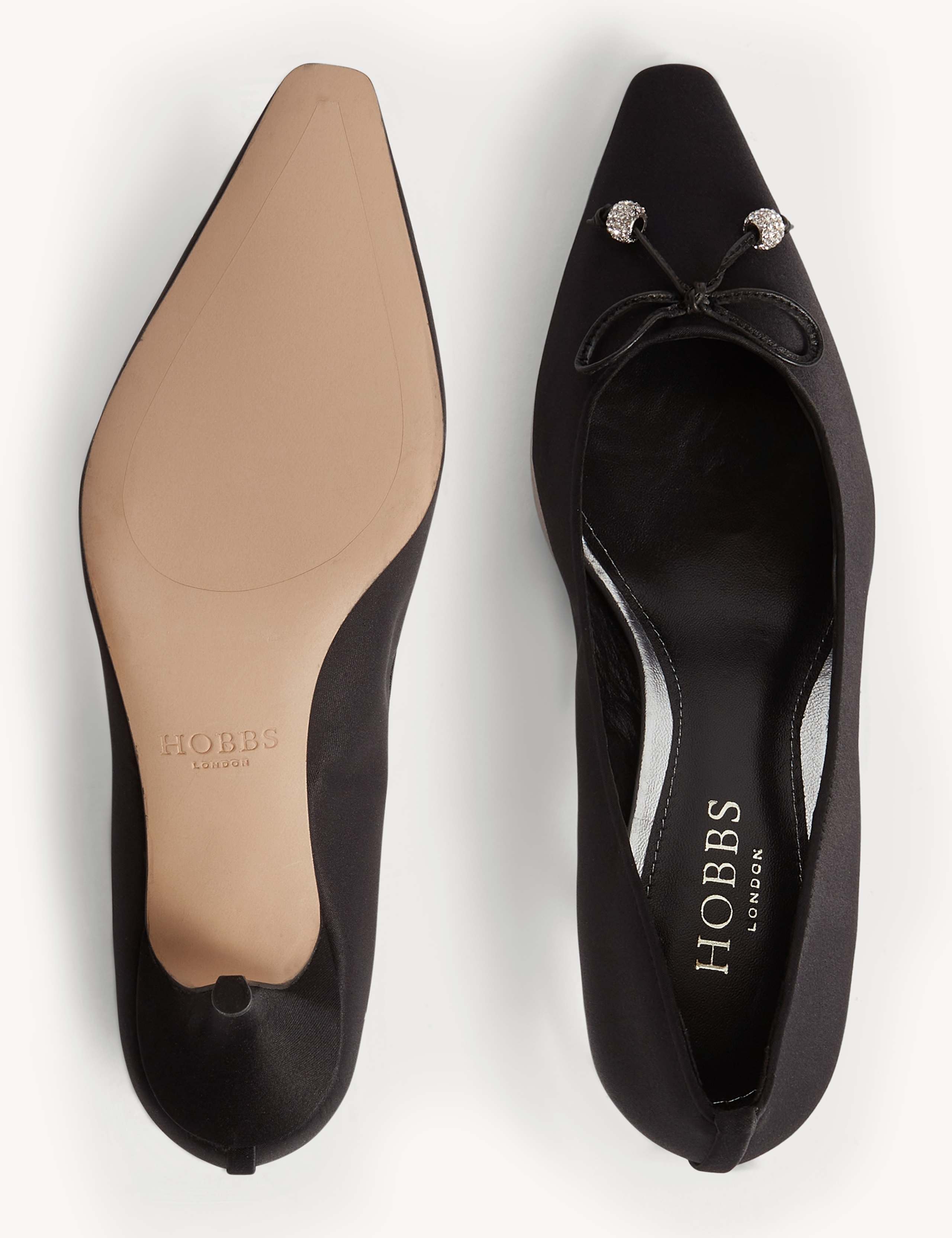 Satin Kitten Heel Court Shoes 4 of 6