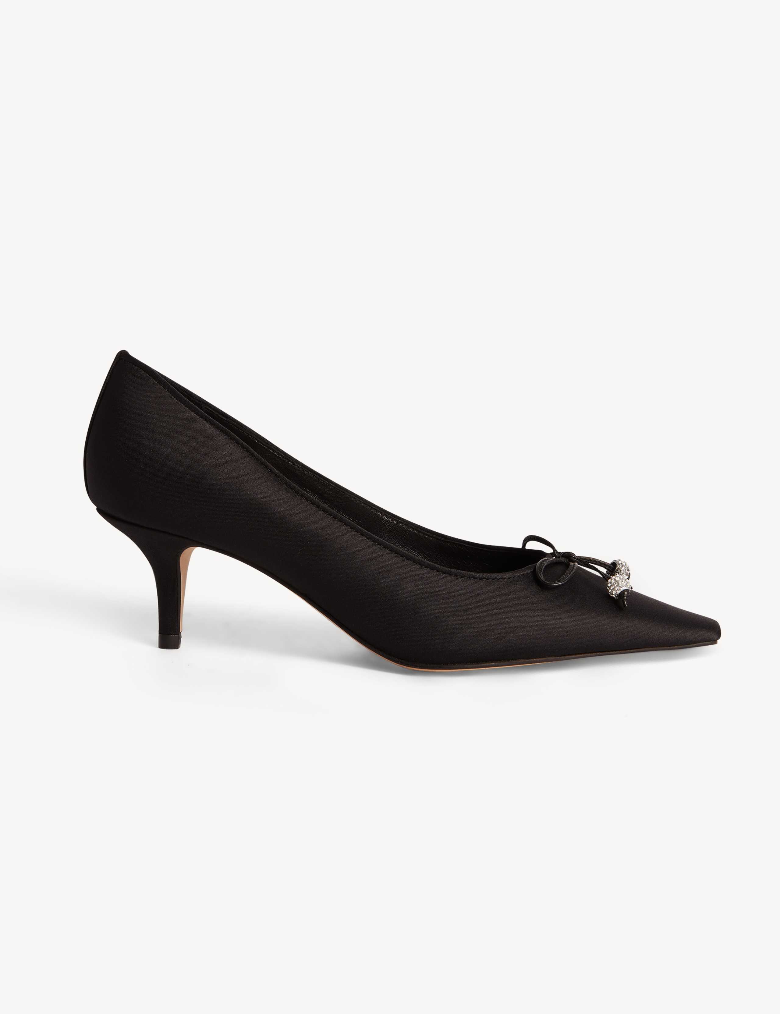Satin Kitten Heel Court Shoes 2 of 6