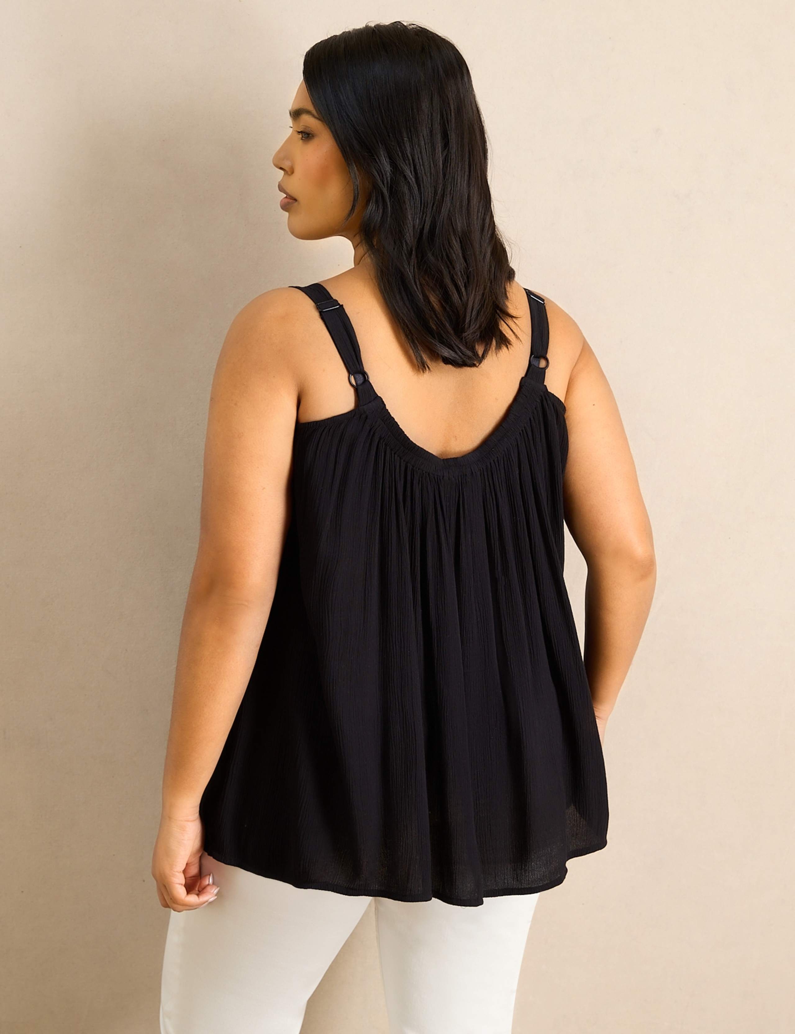 V-Neck Gathered Cami Top 5 of 5