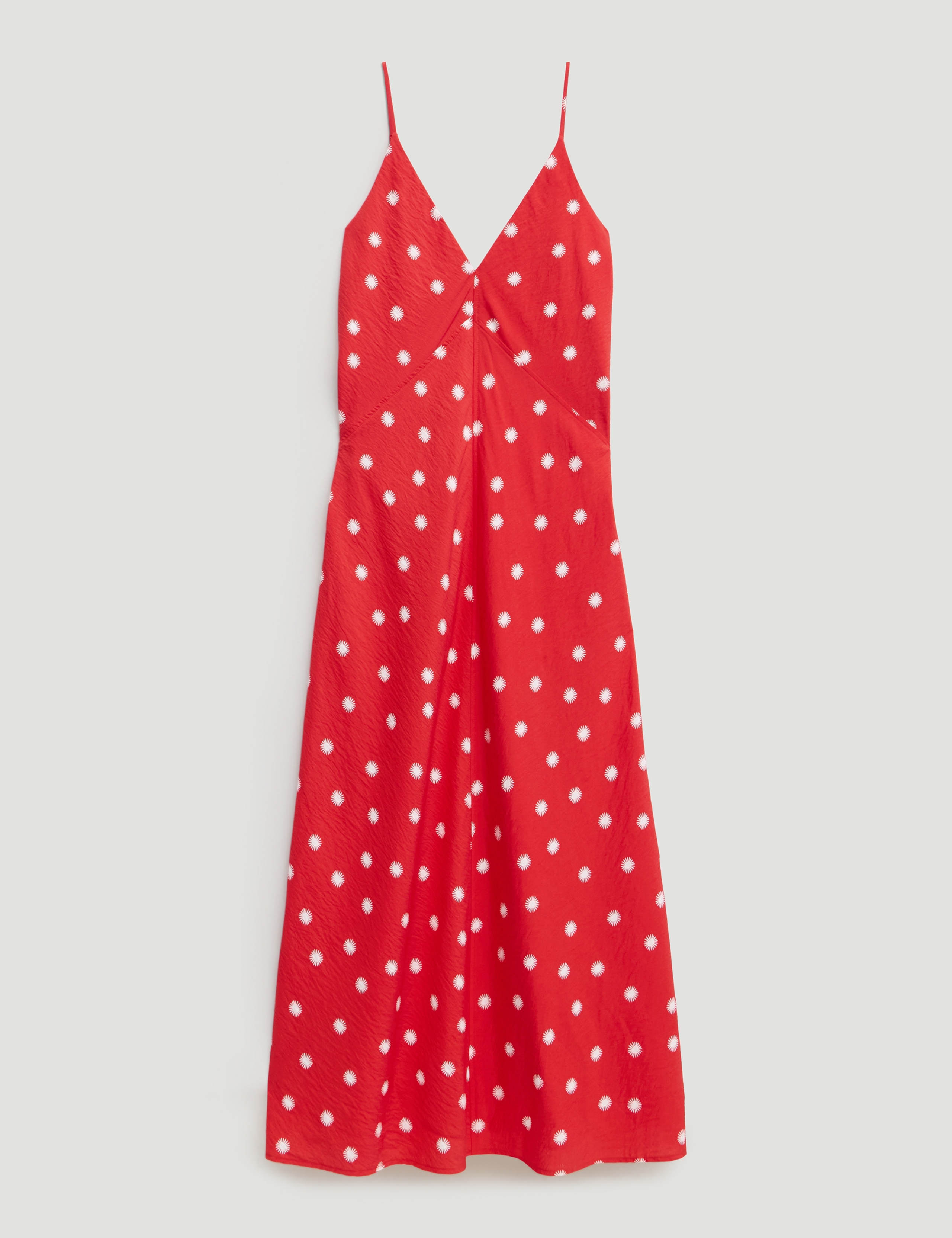 Polka Dot V-Neck Maxi Slip Dress 2 of 4
