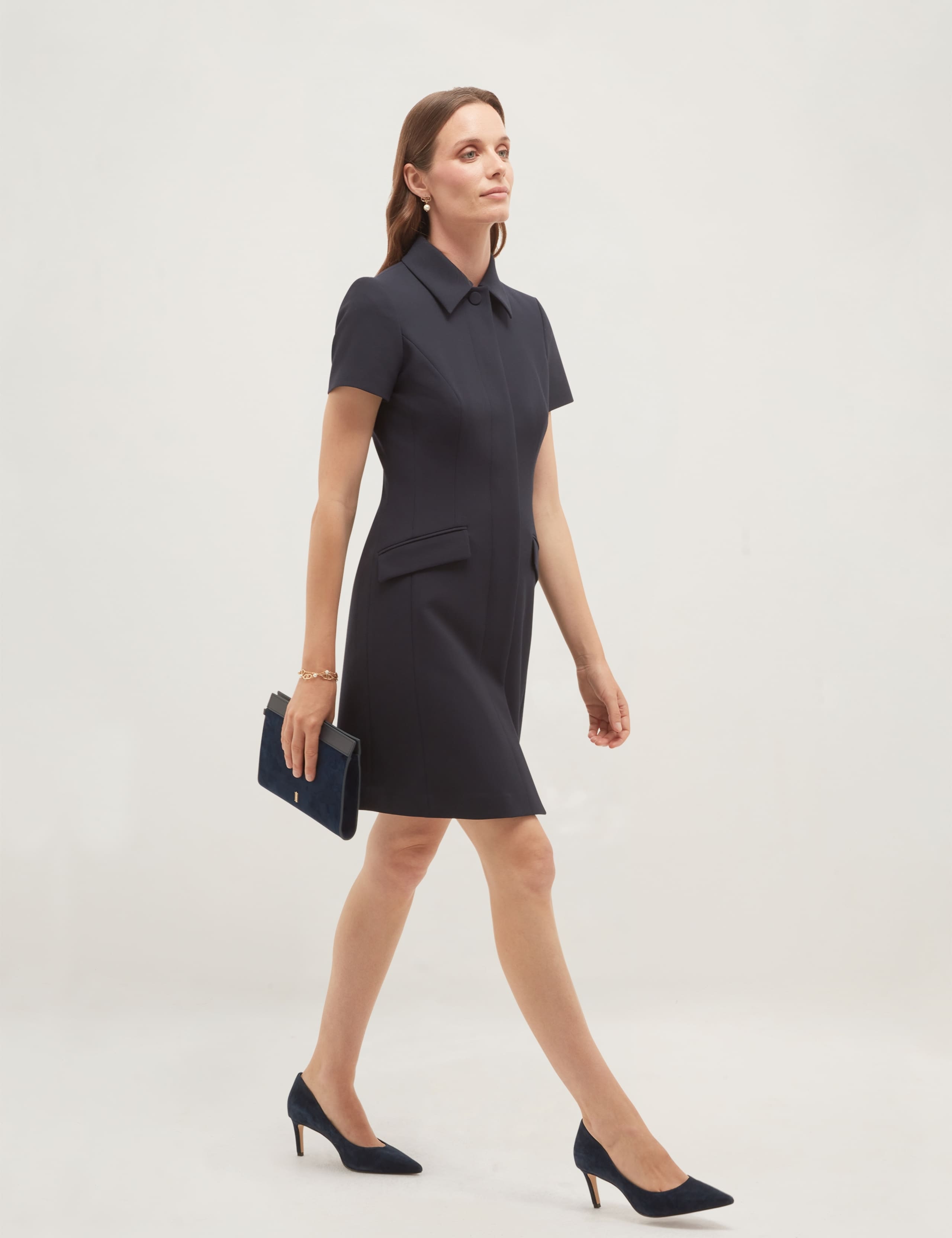 Button Detail Mini Shift Dress 4 of 5