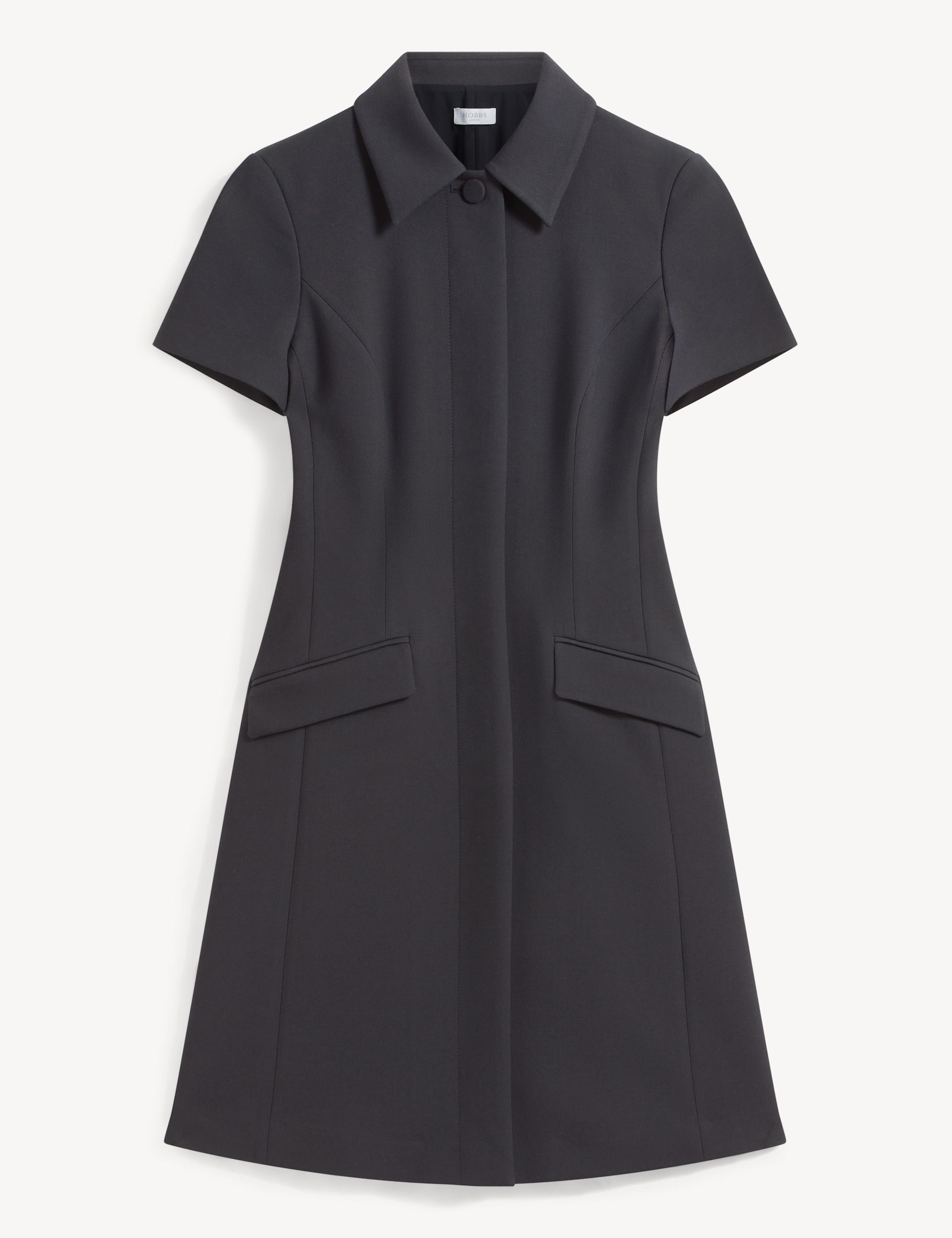 Button Detail Mini Shift Dress 2 of 5