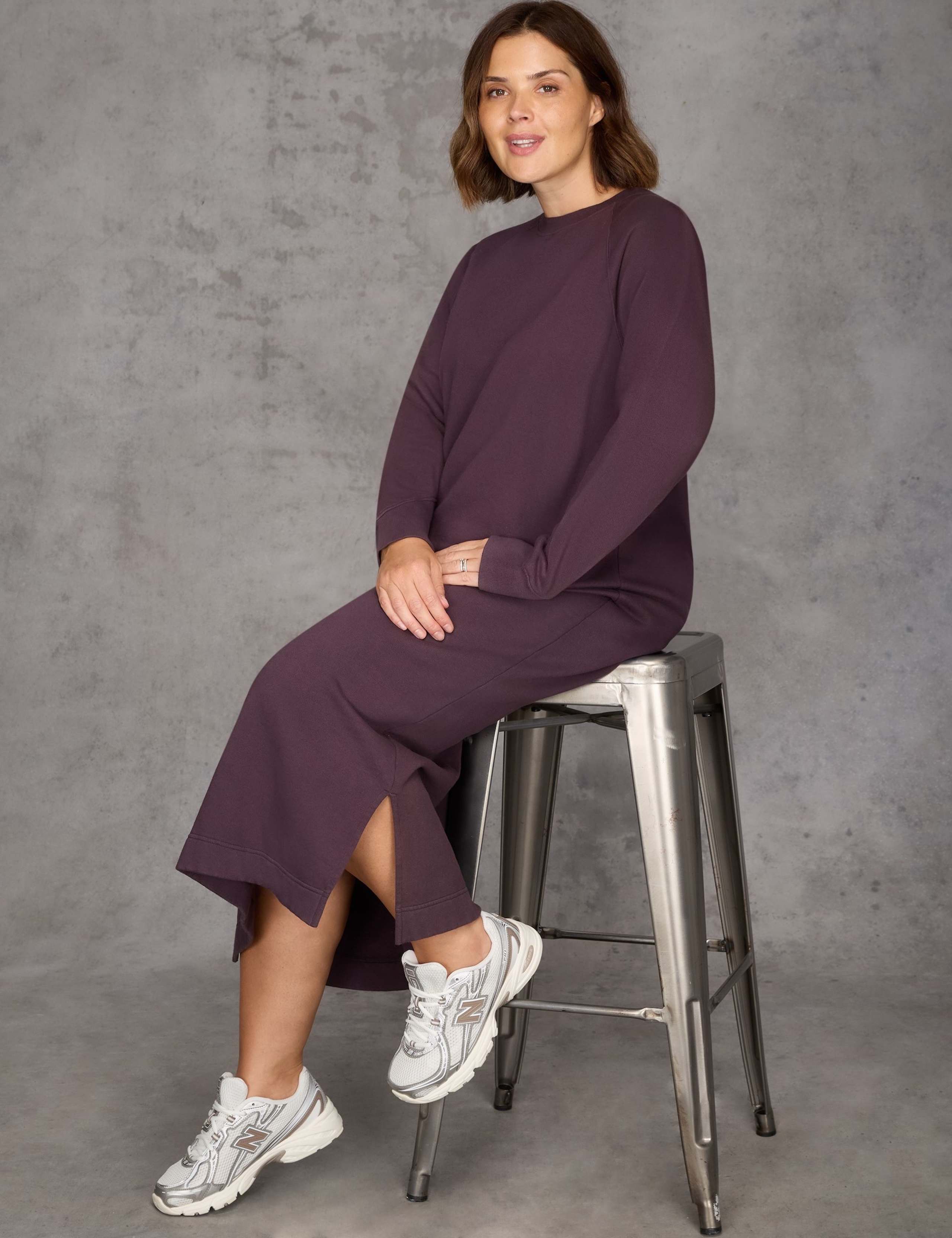 Pure Cotton Midaxi Sweatshirt Dress 3 of 6