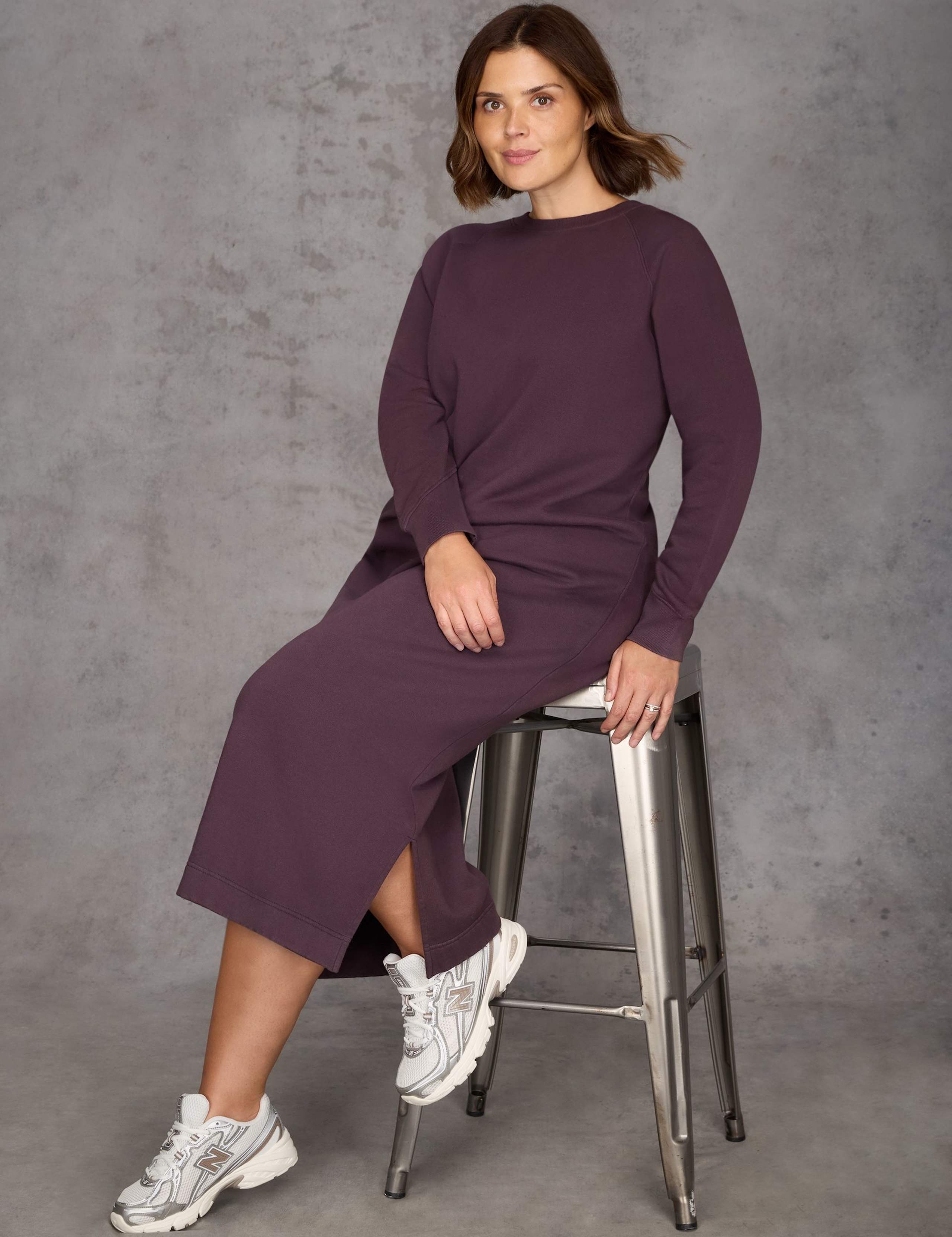 Pure Cotton Midaxi Sweatshirt Dress 4 of 6