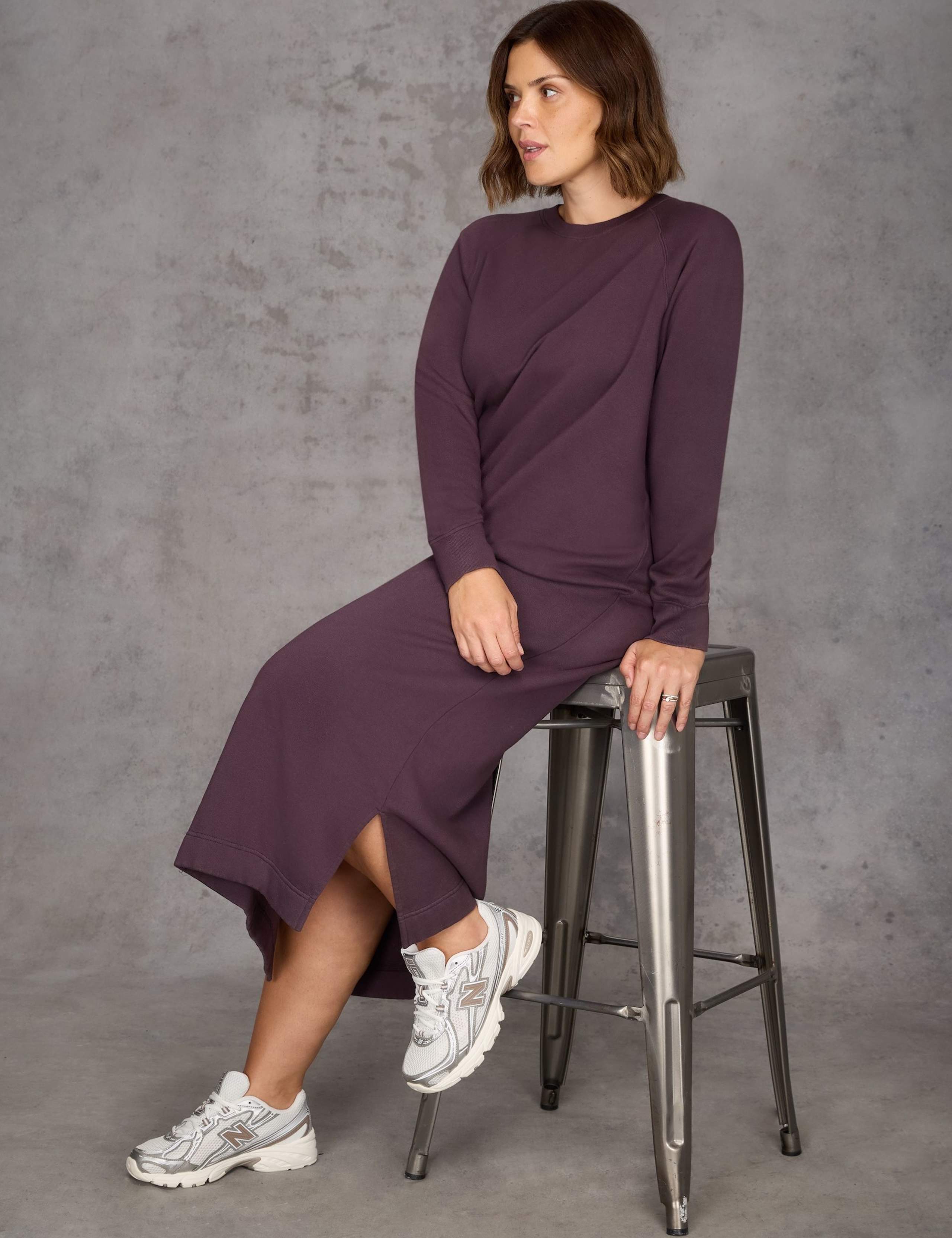 Pure Cotton Midaxi Sweatshirt Dress 5 of 6
