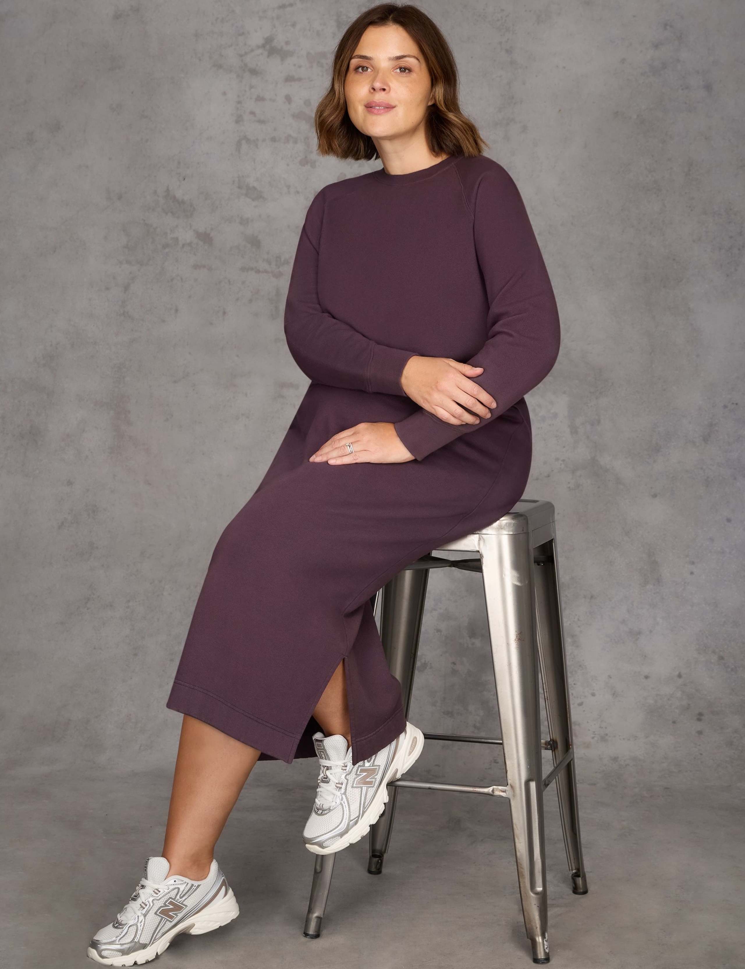 Pure Cotton Midaxi Sweatshirt Dress 6 of 6