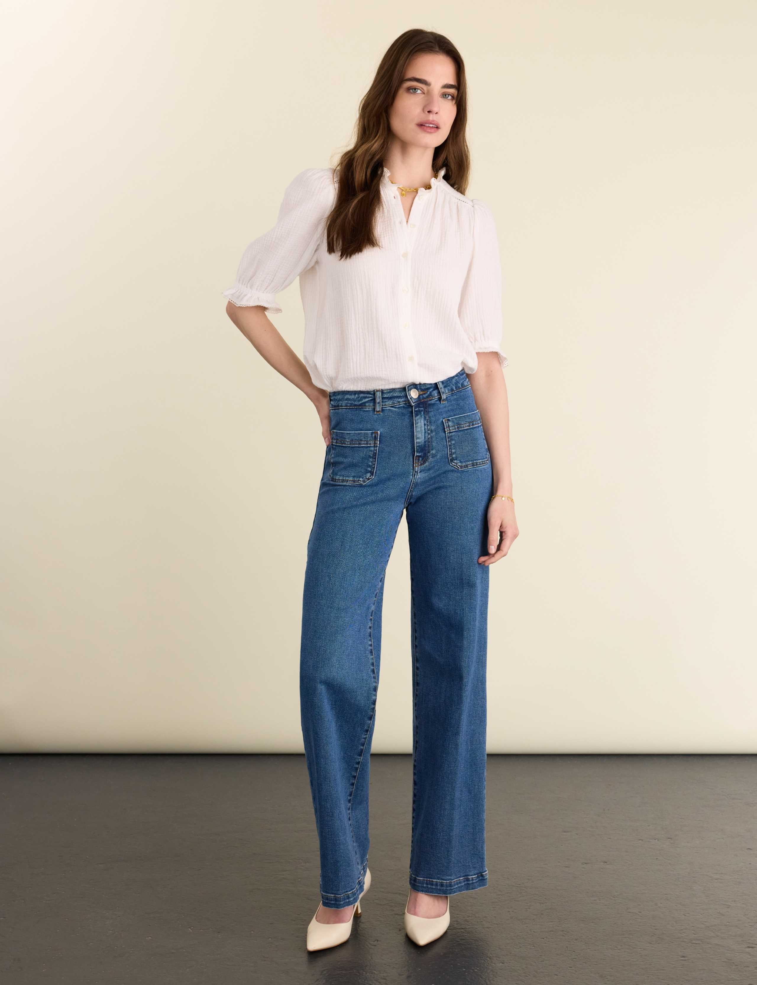 Pure Cotton Collared Blouse 2 of 5
