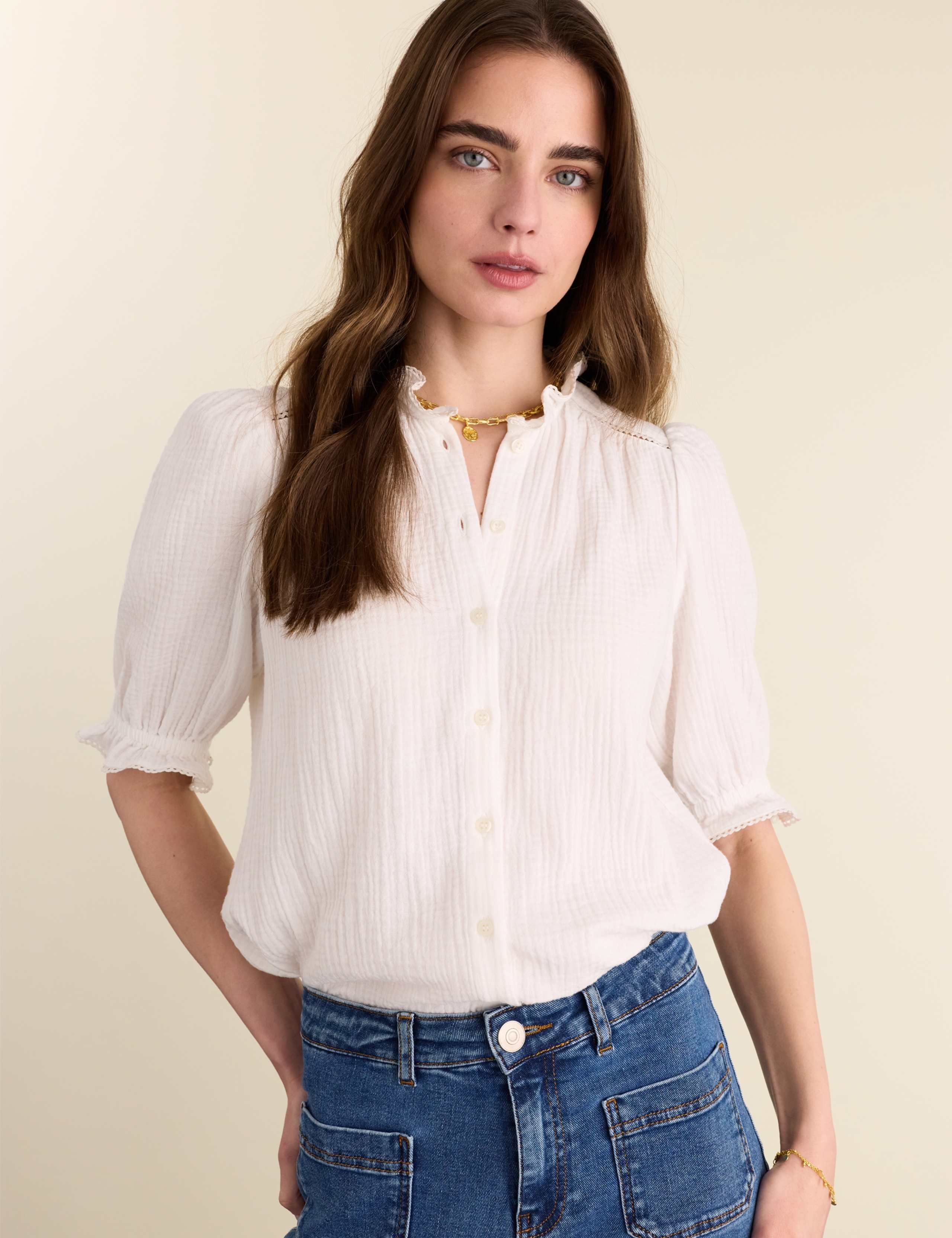 Pure Cotton Collared Blouse 4 of 5