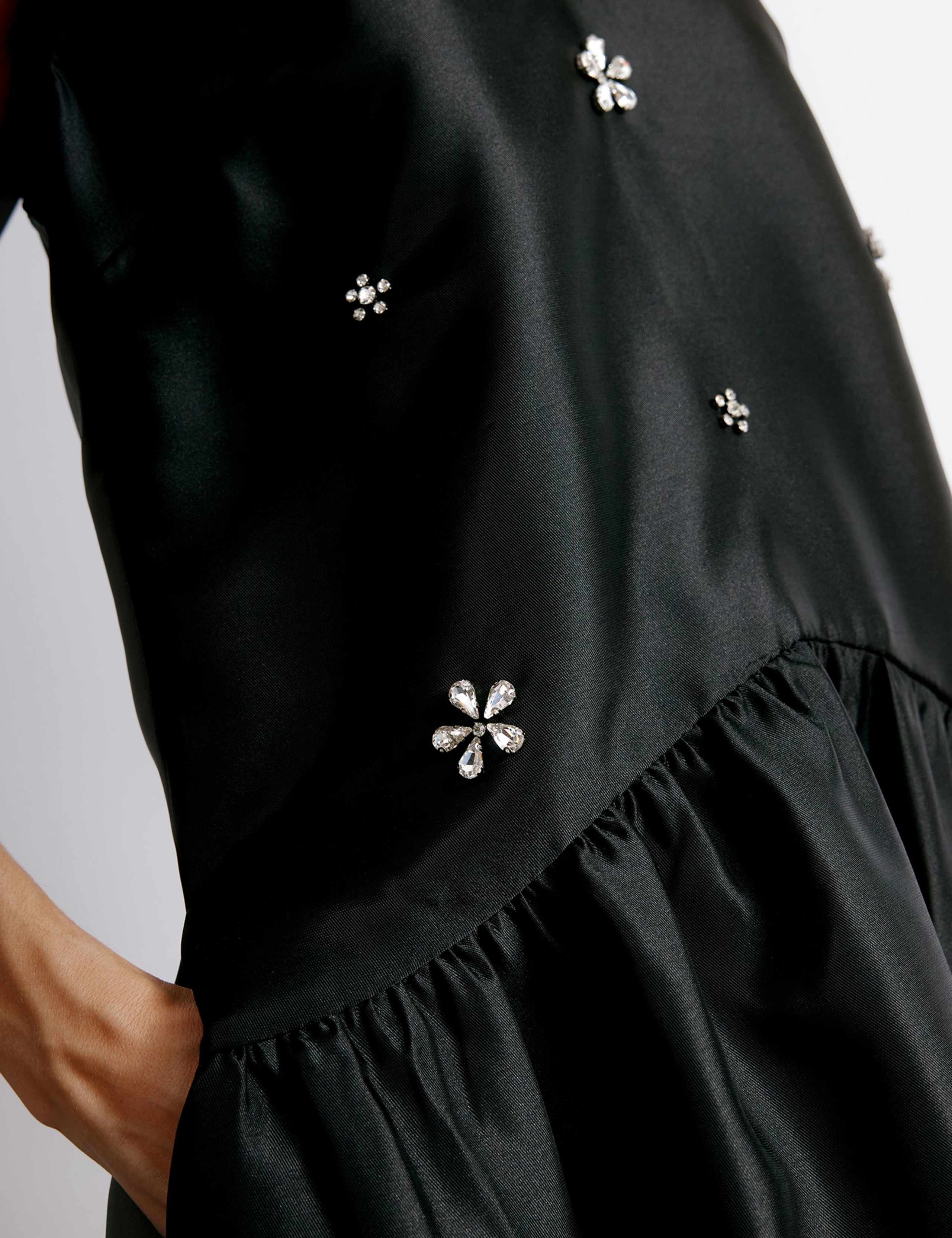 Crystal Embellished Tie Back Midi Skater Dress 5 of 6