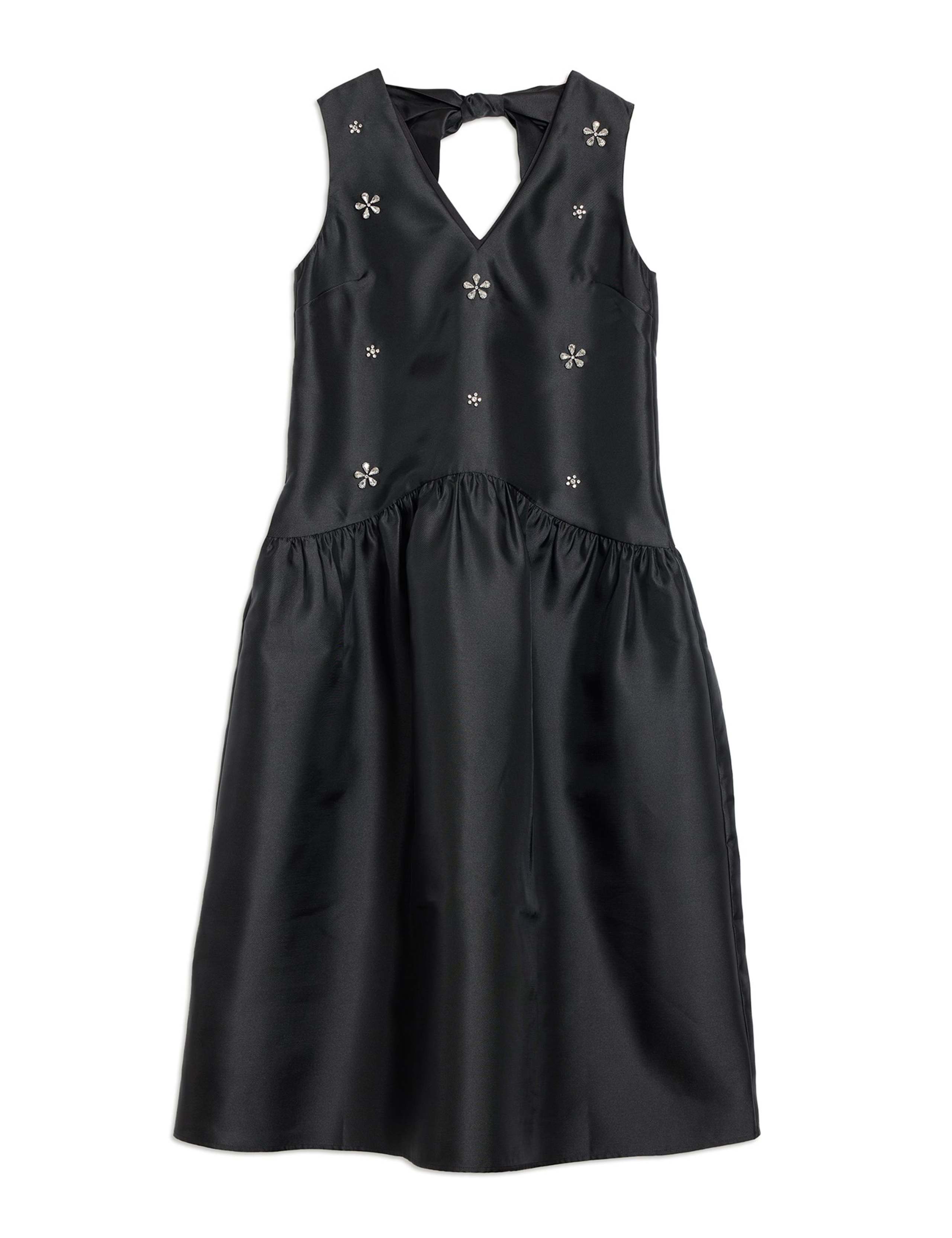 Crystal Embellished Tie Back Midi Skater Dress 2 of 6