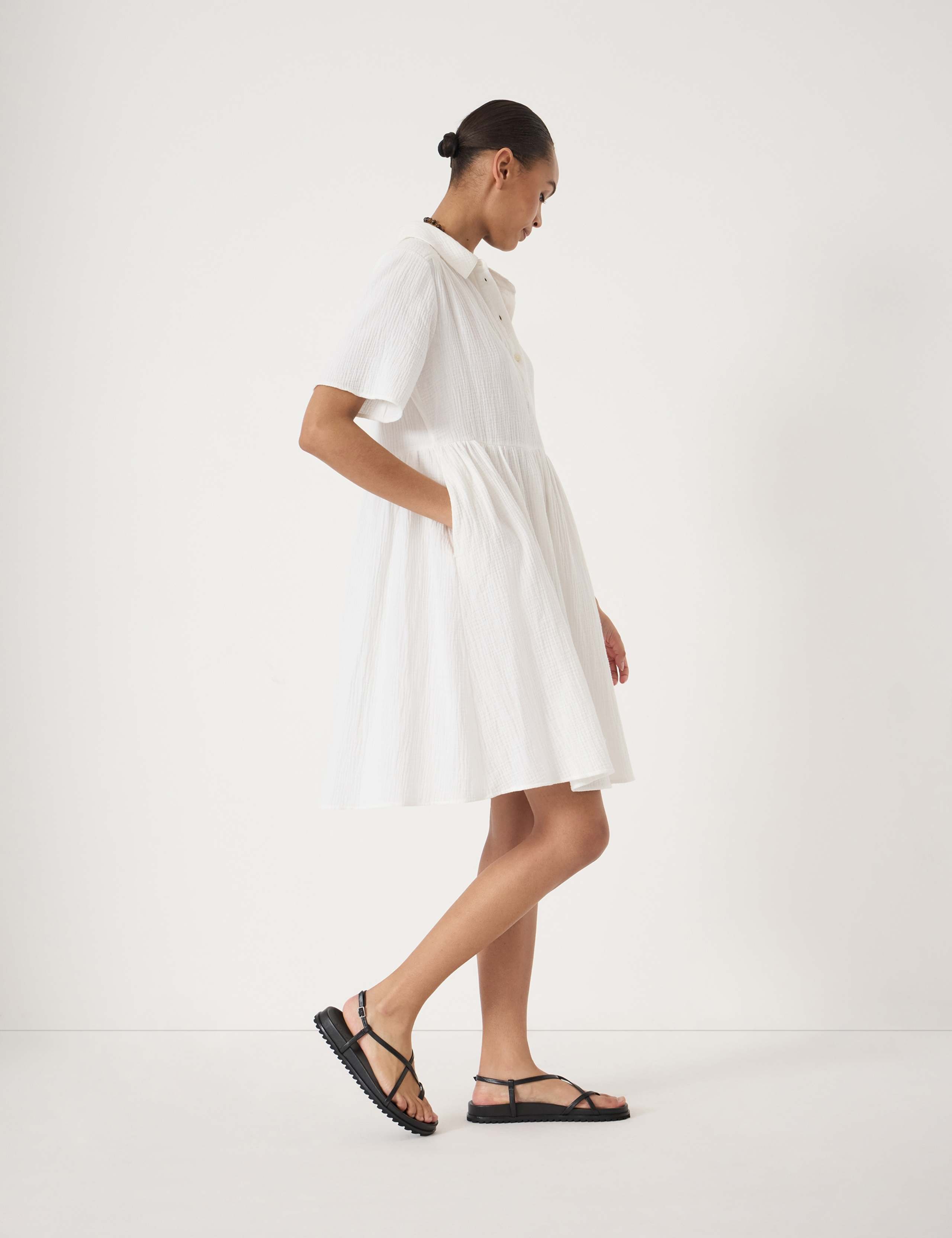 Pure Cotton Mini Shirt Dress 4 of 5