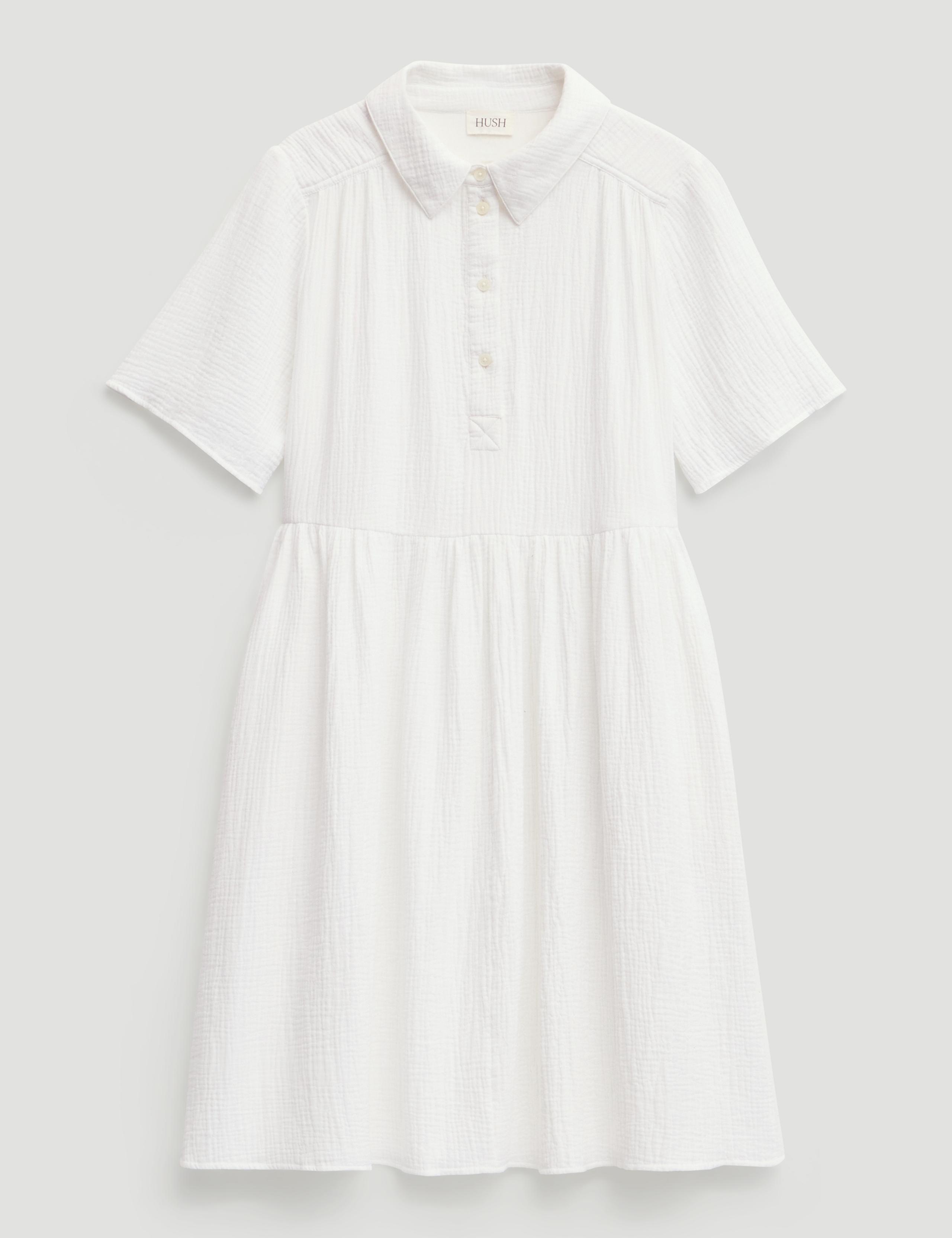 Pure Cotton Mini Shirt Dress 2 of 5