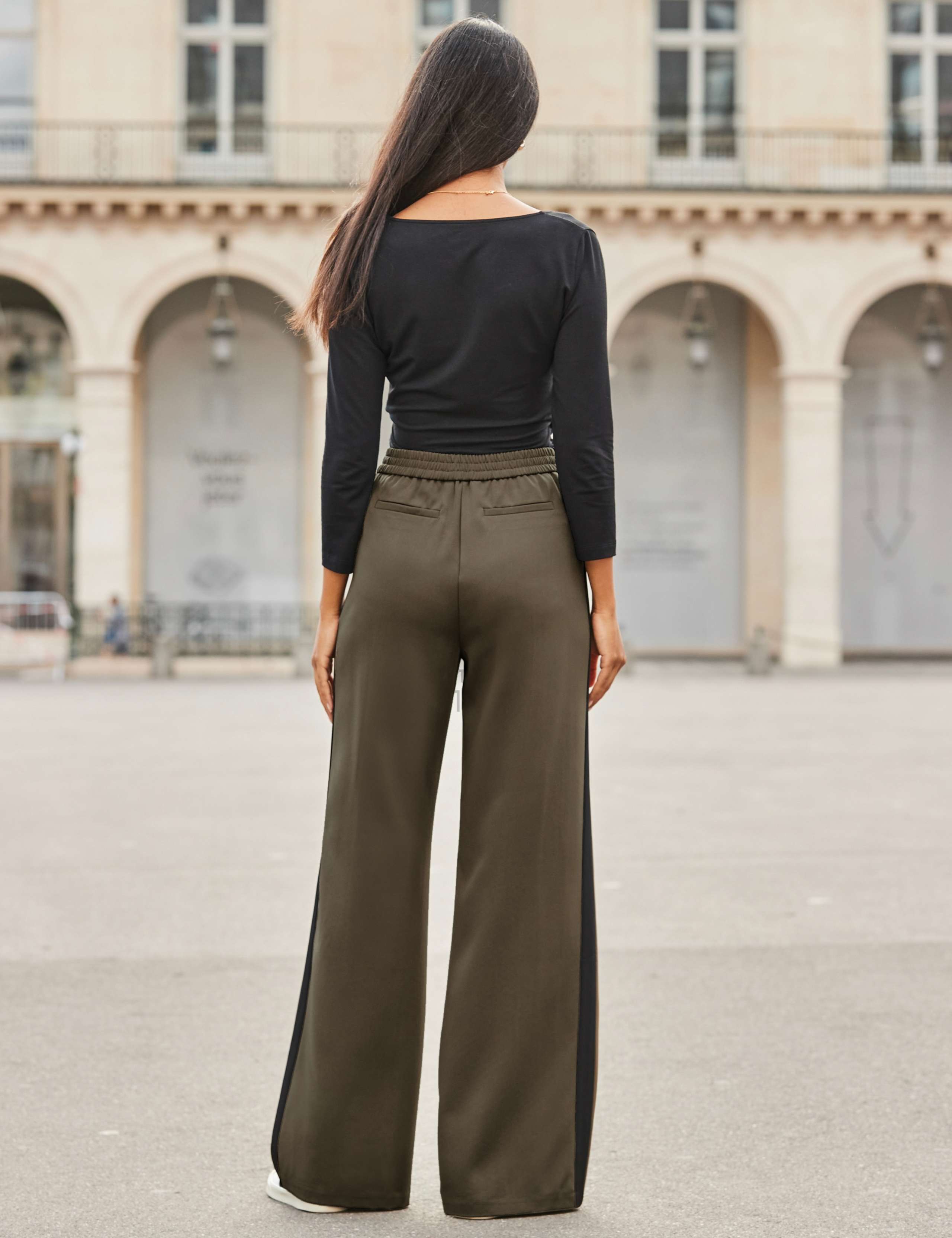 Side Stripe Drawstring Wide Leg Trousers 3 of 7