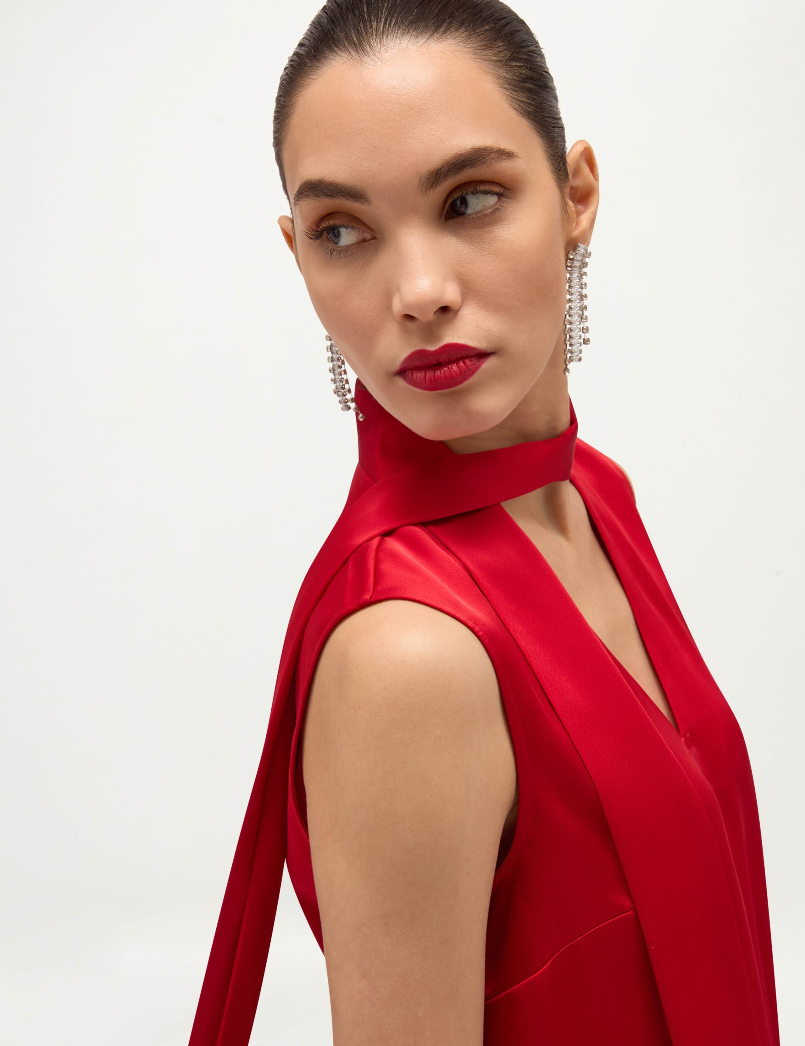 Satin V Neck Sleeveless Top 6 of 8